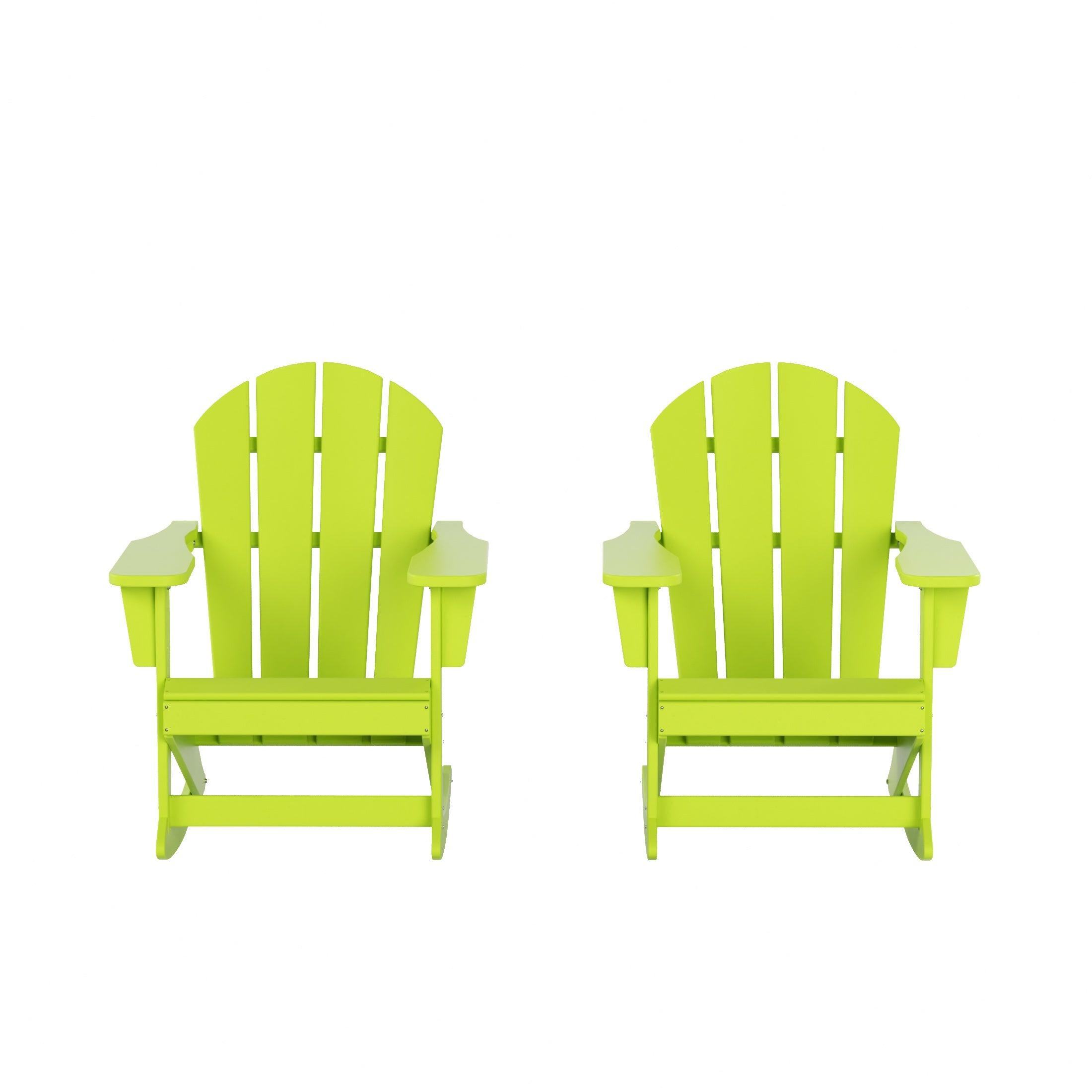 Paradise Outdoor Patio Adirondack Rocking Chairs (Set of 2) - Costaelm