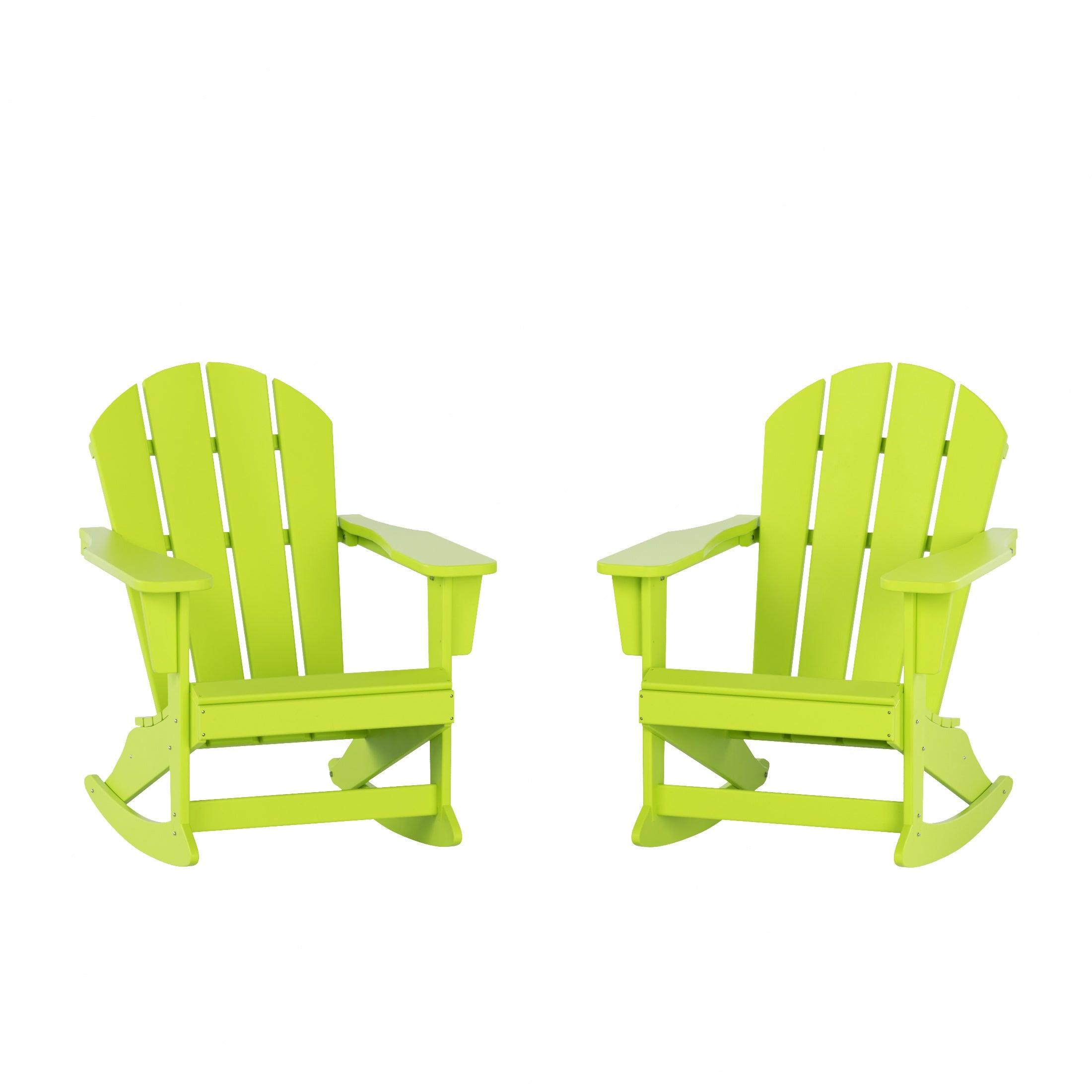 Paradise Outdoor Patio Adirondack Rocking Chairs (Set of 2) - Costaelm