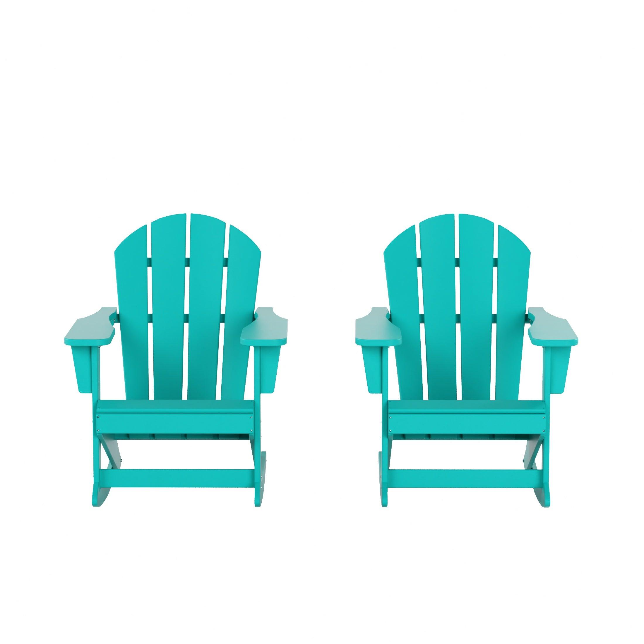 Paradise Outdoor Patio Adirondack Rocking Chairs (Set of 2) - Costaelm