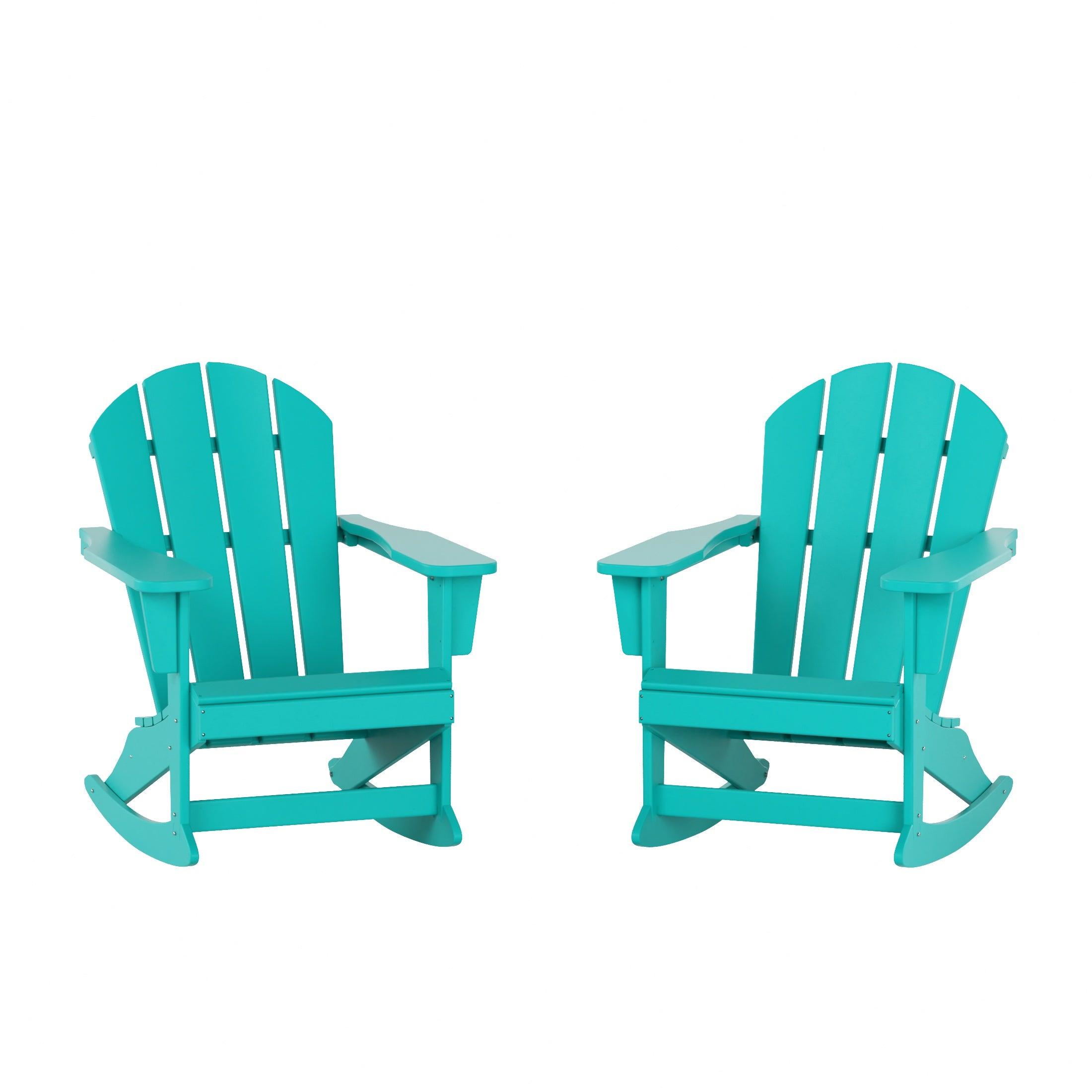 Paradise Outdoor Patio Adirondack Rocking Chairs (Set of 2) - Costaelm