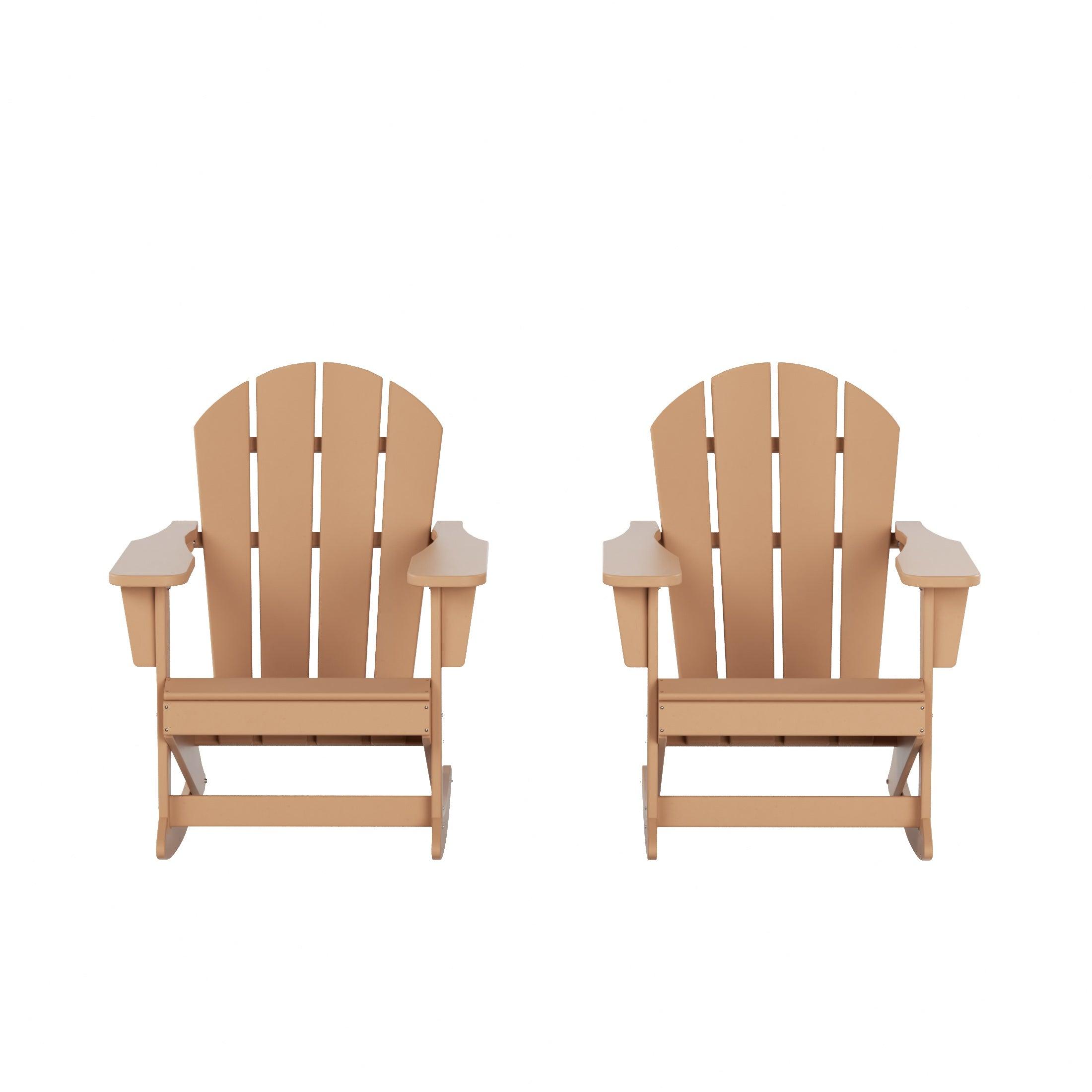 Paradise Outdoor Patio Adirondack Rocking Chairs (Set of 2) - Costaelm