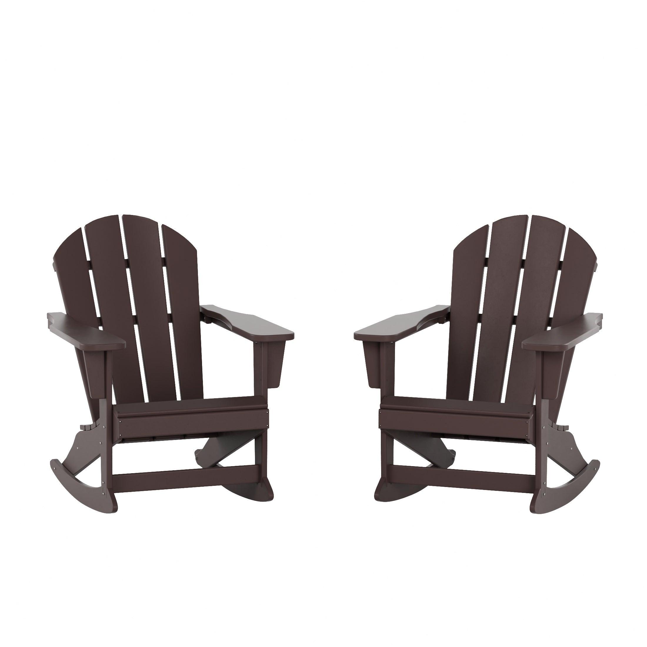 Paradise Outdoor Patio Adirondack Rocking Chairs (Set of 2) - Costaelm