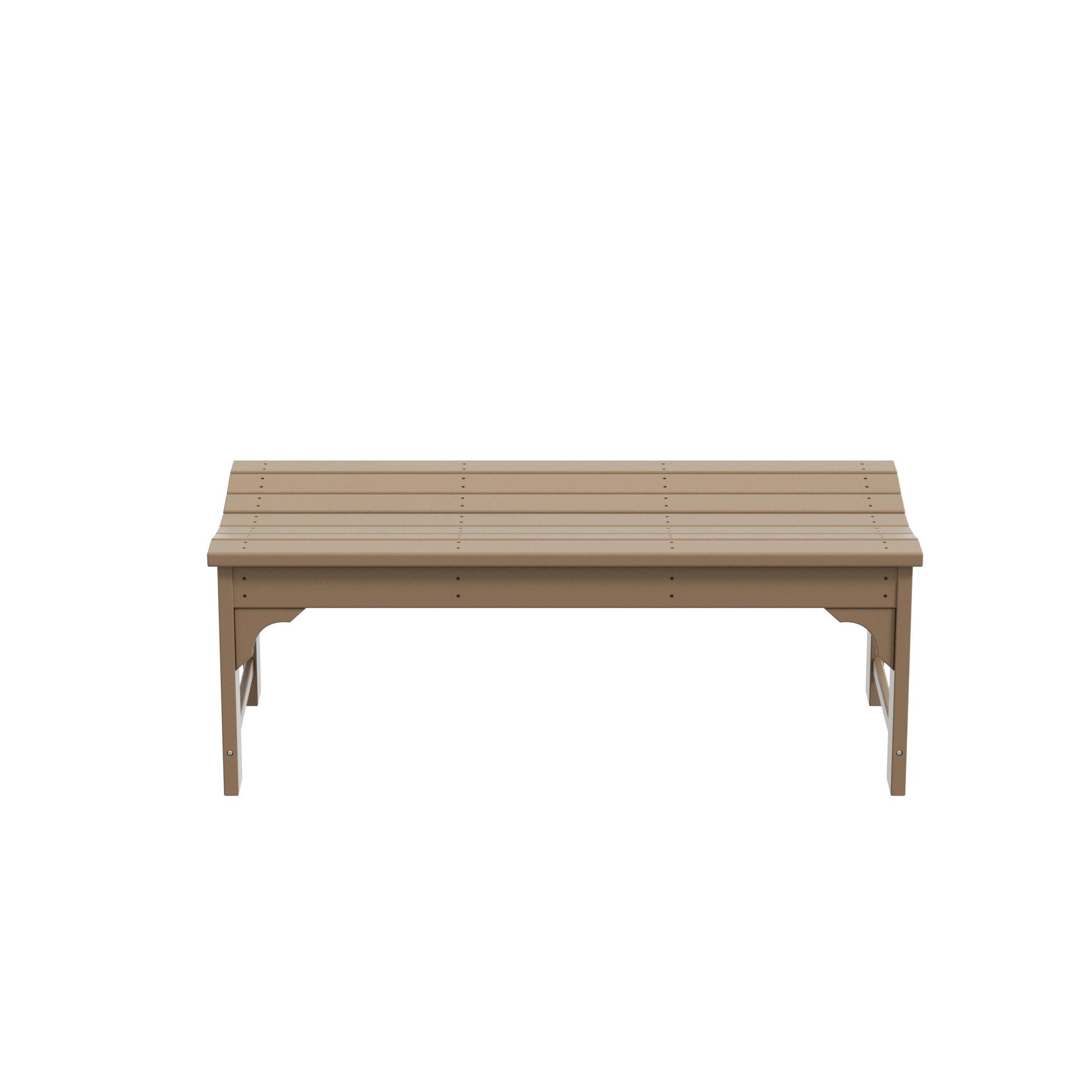 Paradise Poly Plastic Backless Outdoor Bench - Costaelm