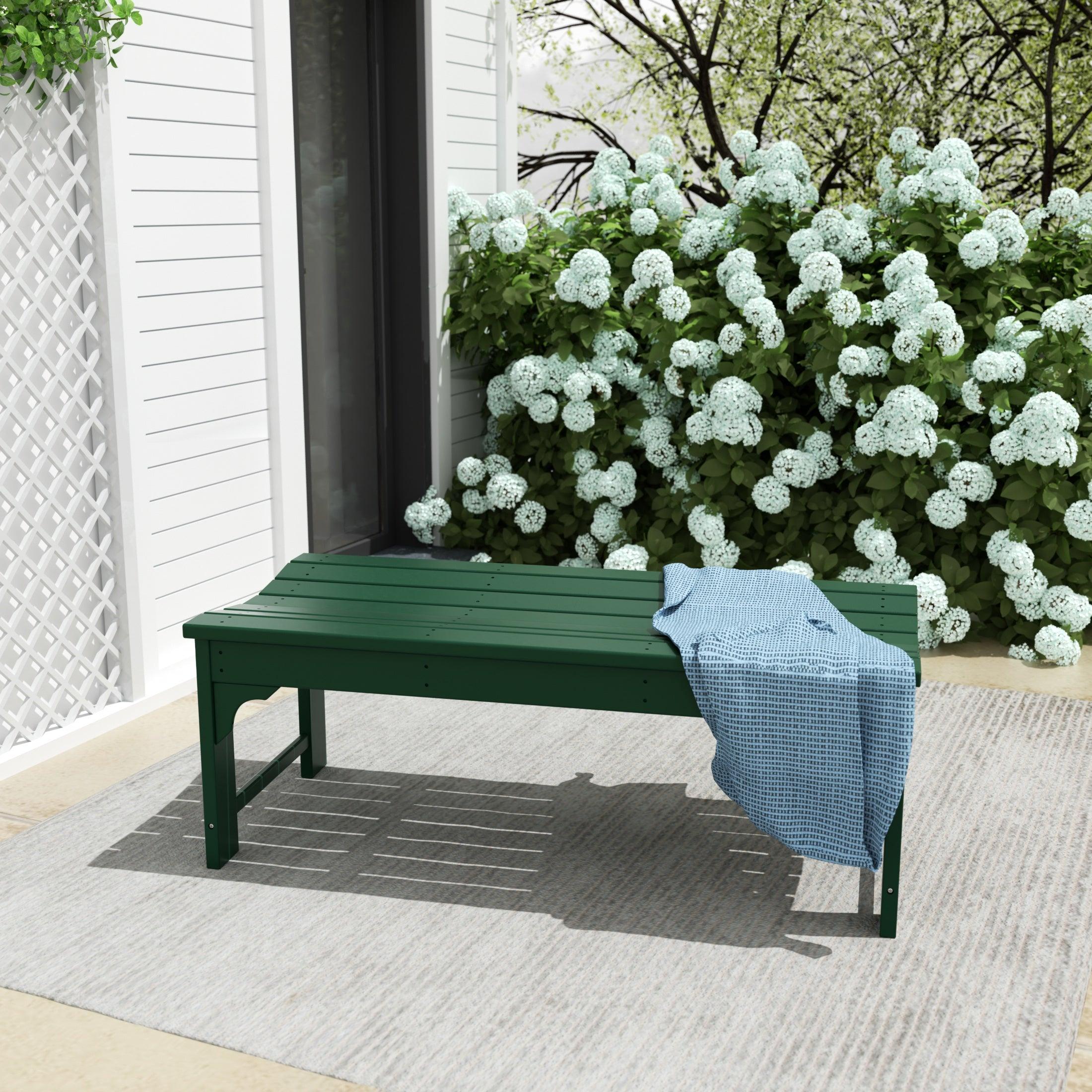 Paradise Poly Plastic Backless Outdoor Bench - Costaelm