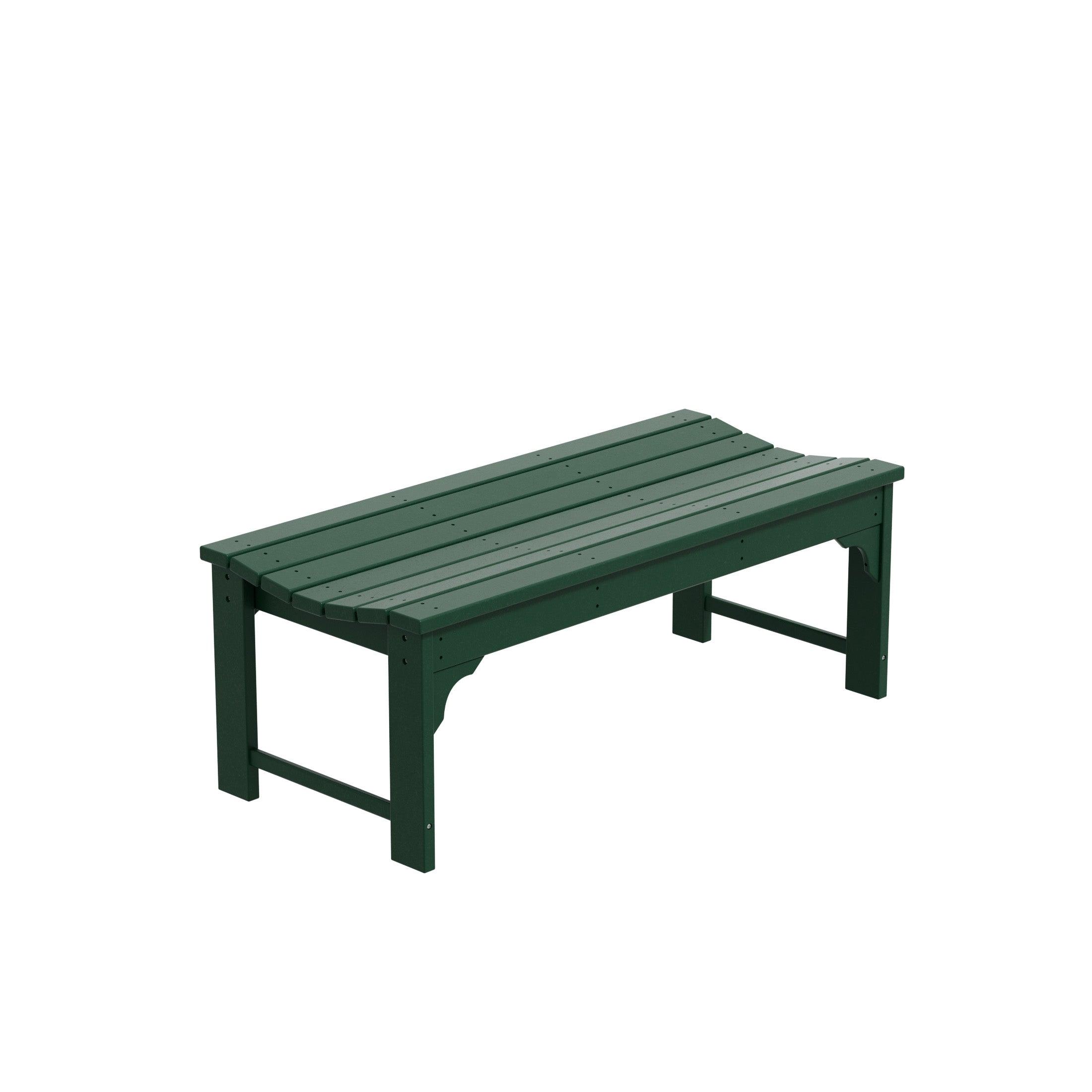 Paradise Poly Plastic Backless Outdoor Bench - Costaelm