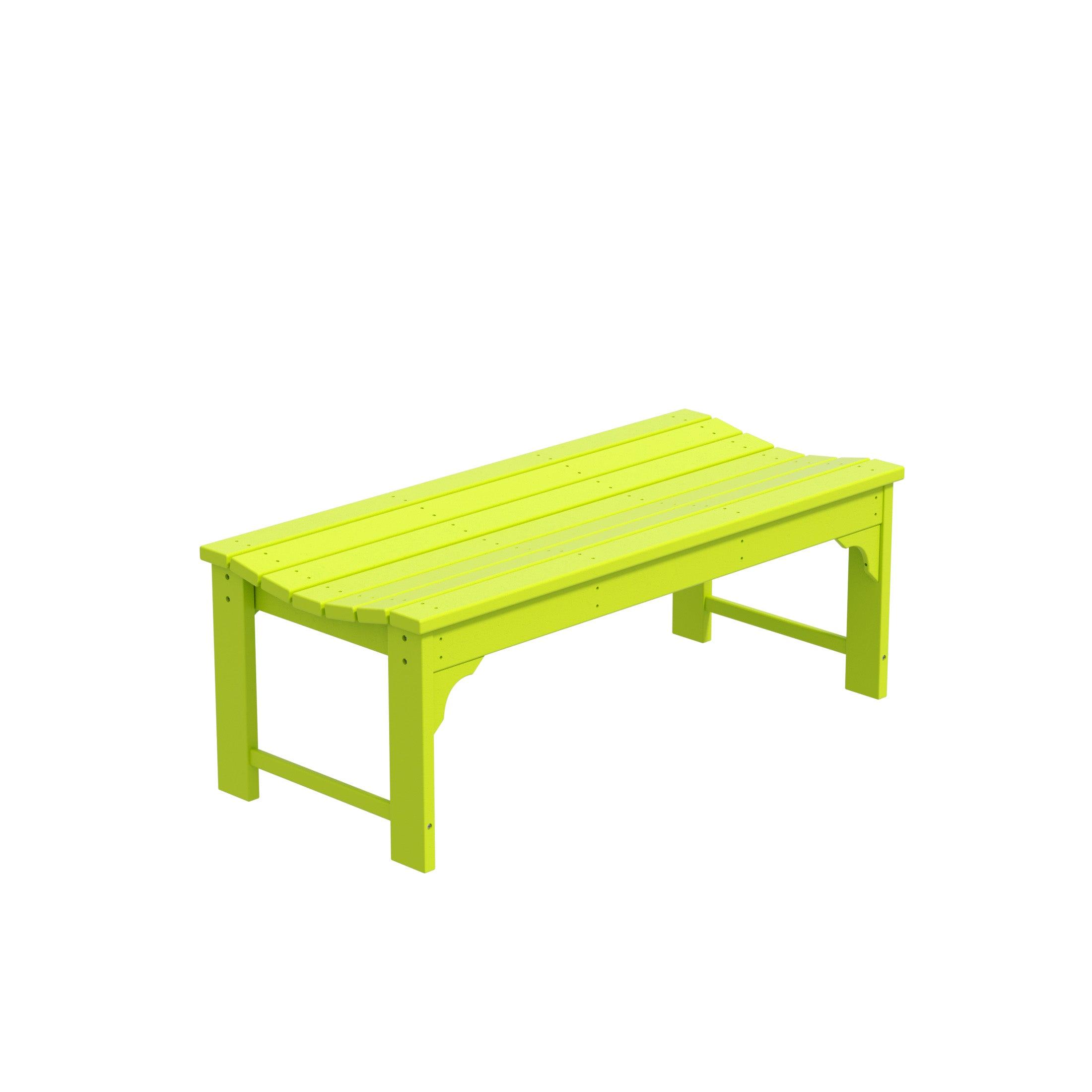 Paradise Poly Plastic Backless Outdoor Bench - Costaelm