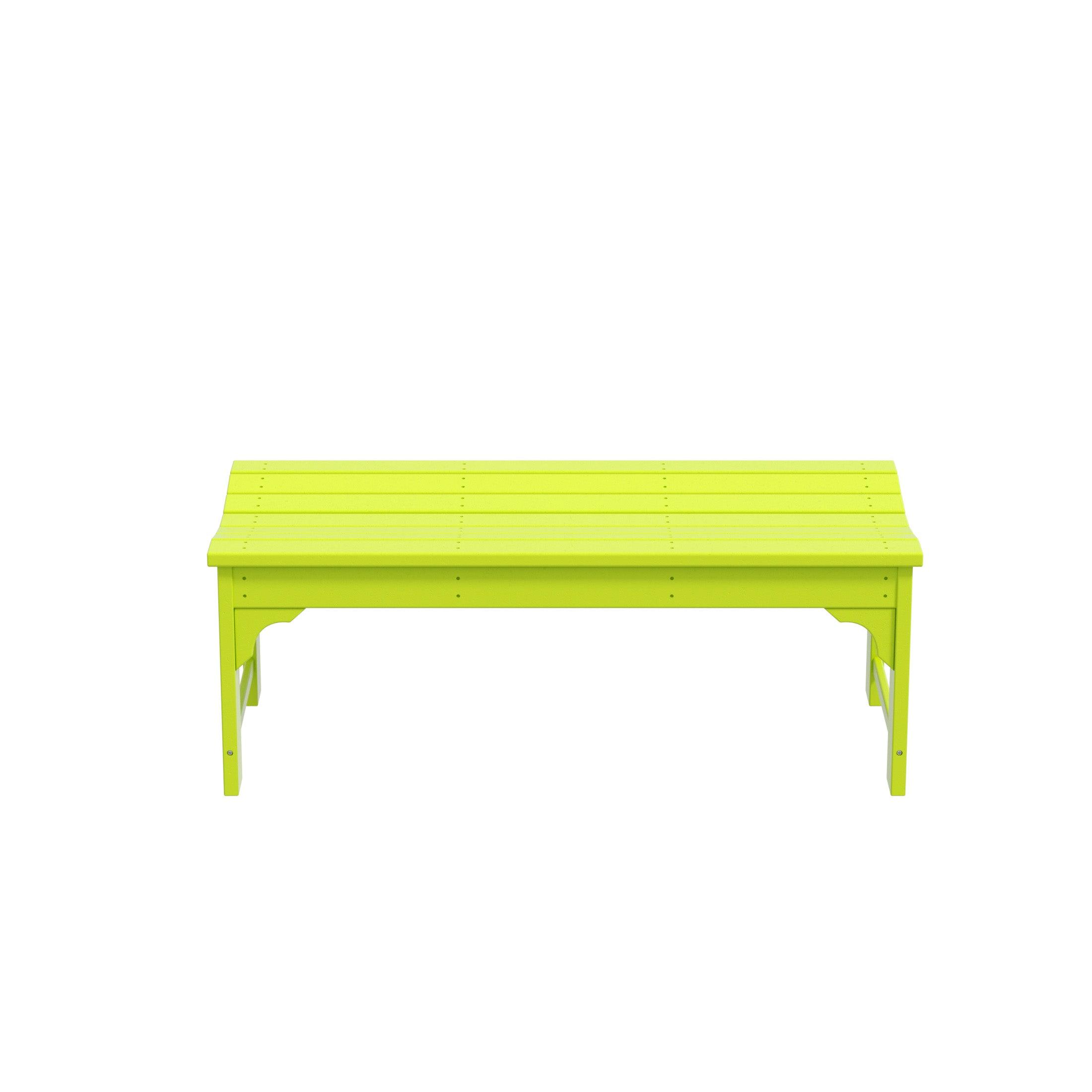 Paradise Poly Plastic Backless Outdoor Bench - Costaelm