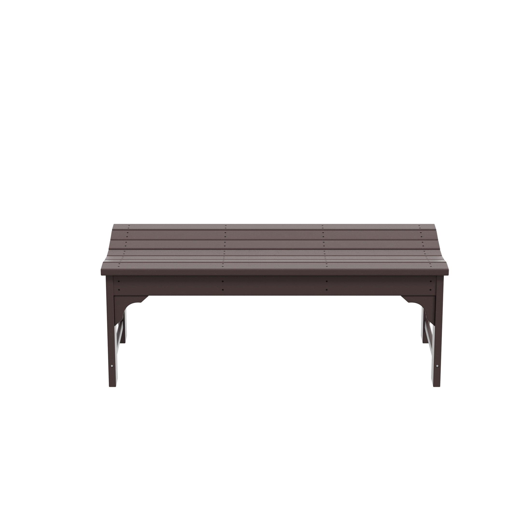 Paradise Poly Plastic Backless Outdoor Bench - Costaelm