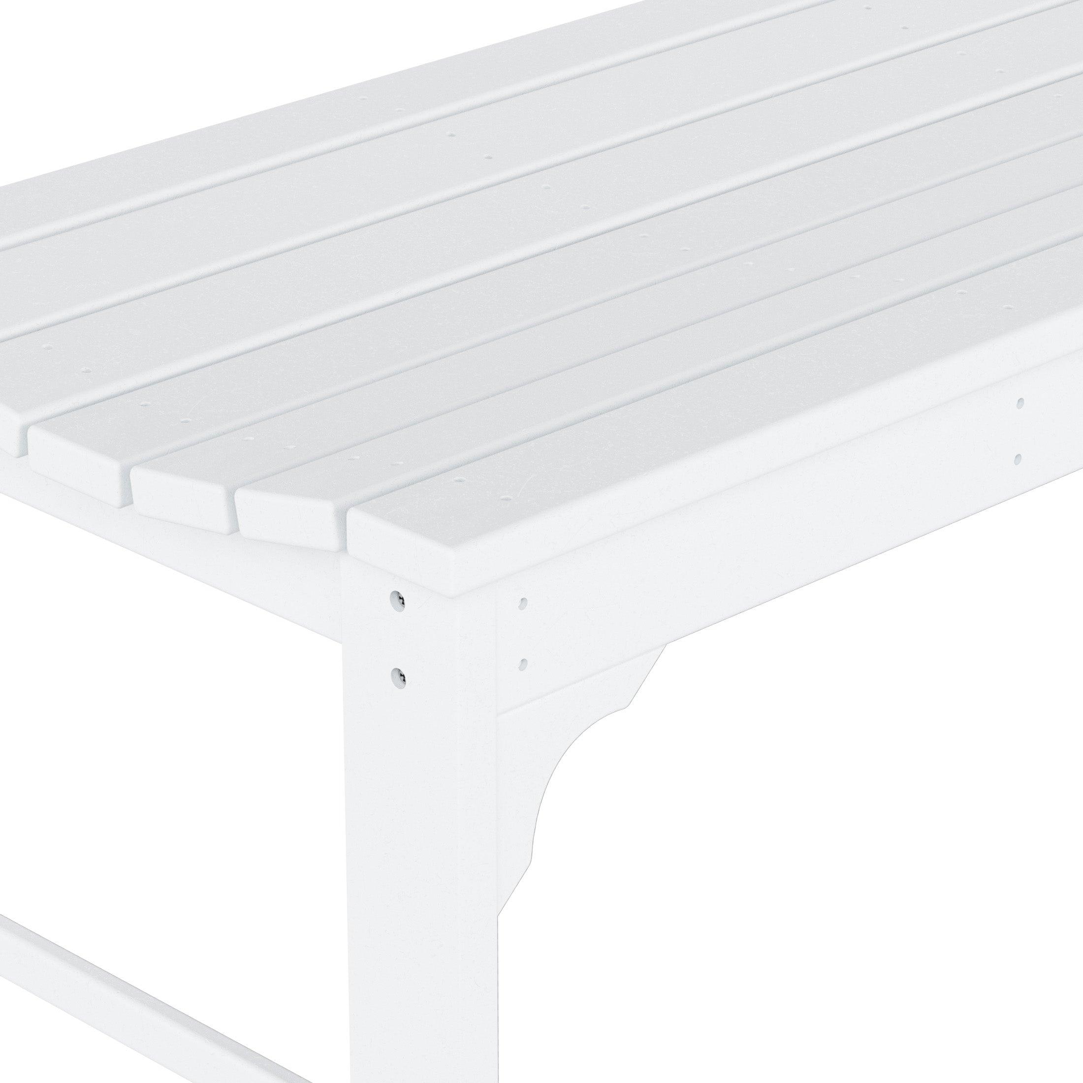 Paradise Poly Plastic Backless Outdoor Bench - Costaelm