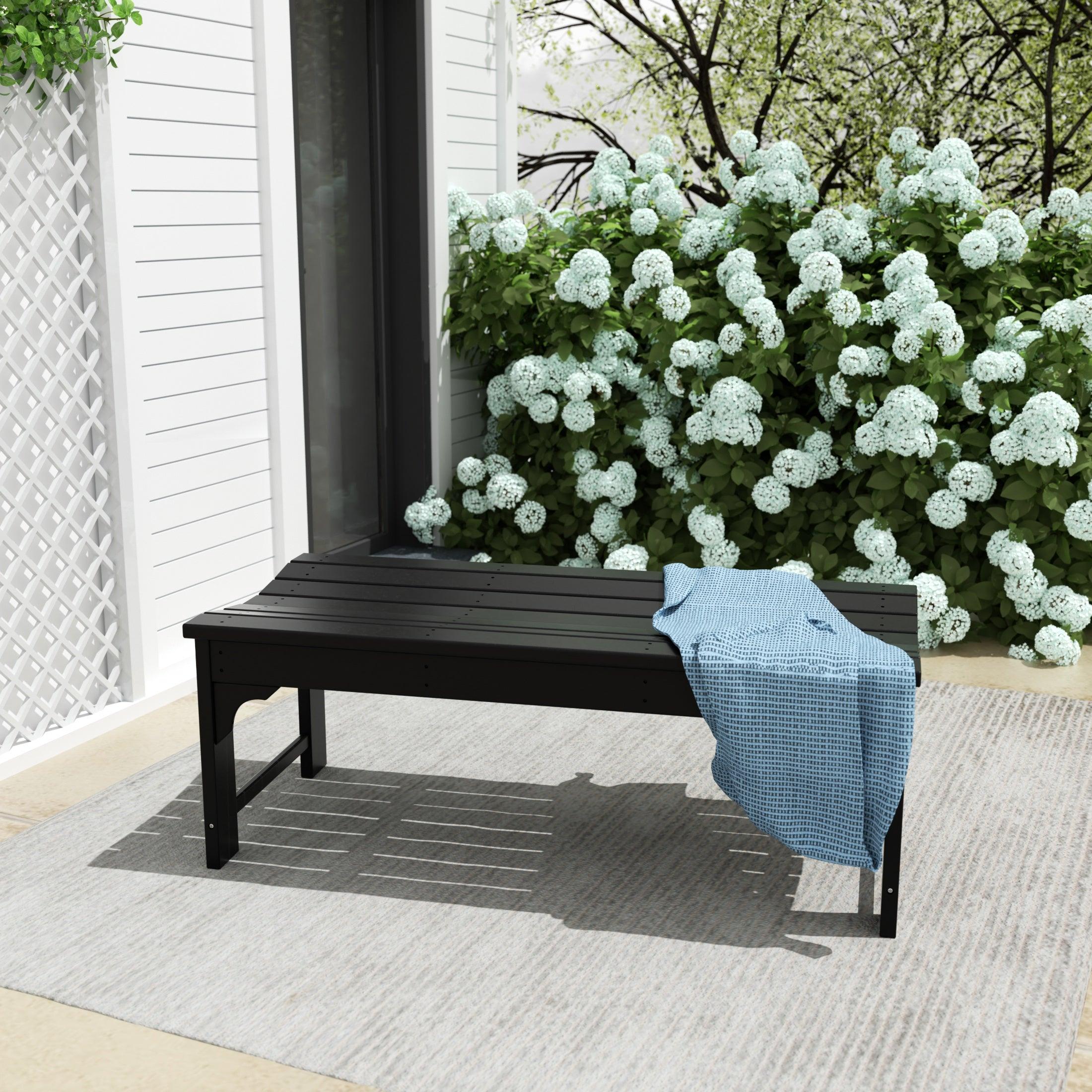 Paradise Poly Plastic Backless Outdoor Bench - Costaelm