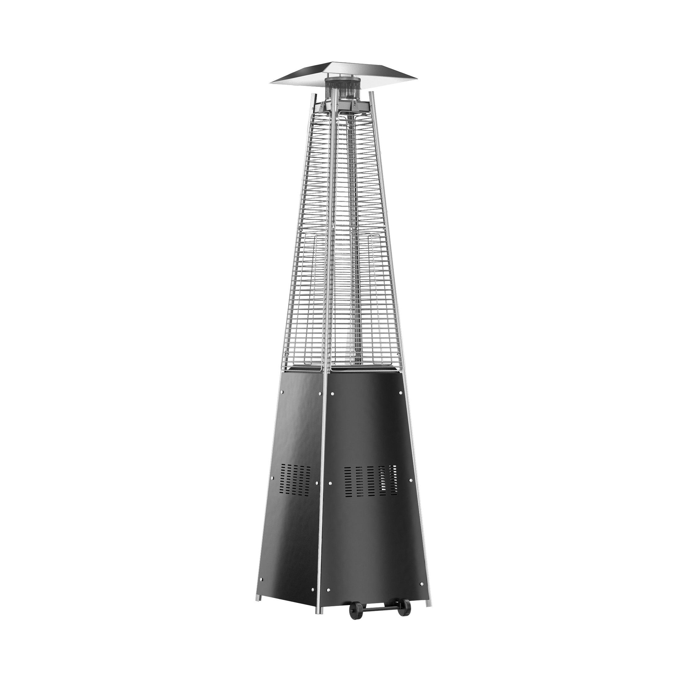 Paris 46,000 BTU Pyramid Propane Patio Heater, Black - Costaelm