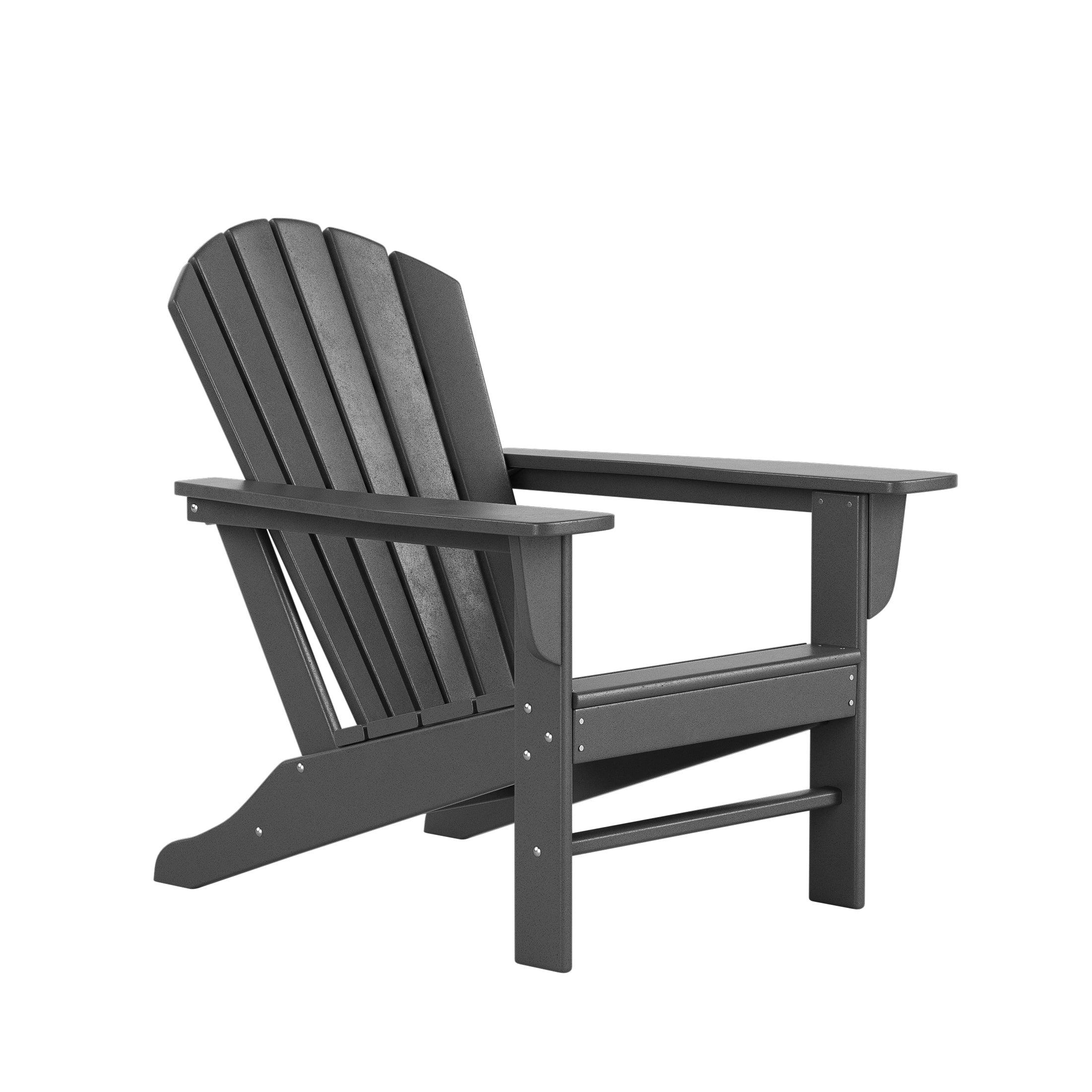 Portside 4-Piece Set Classic Outdoor Adirondack Chair with Footrest Ottoman - Costaelm