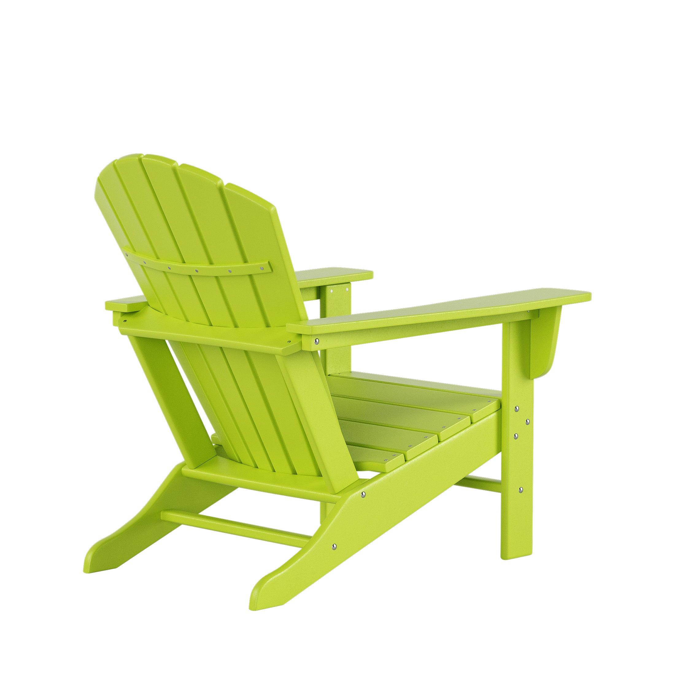 Portside 4-Piece Set Classic Outdoor Adirondack Chair with Footrest Ottoman - Costaelm