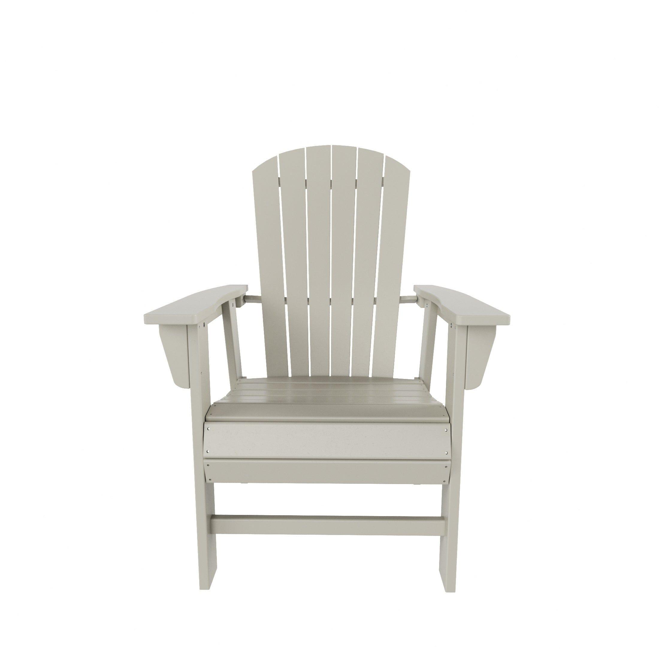 Portside 5 Piece Round Table Shell Back Adirondack Chair Dining Set - Costaelm