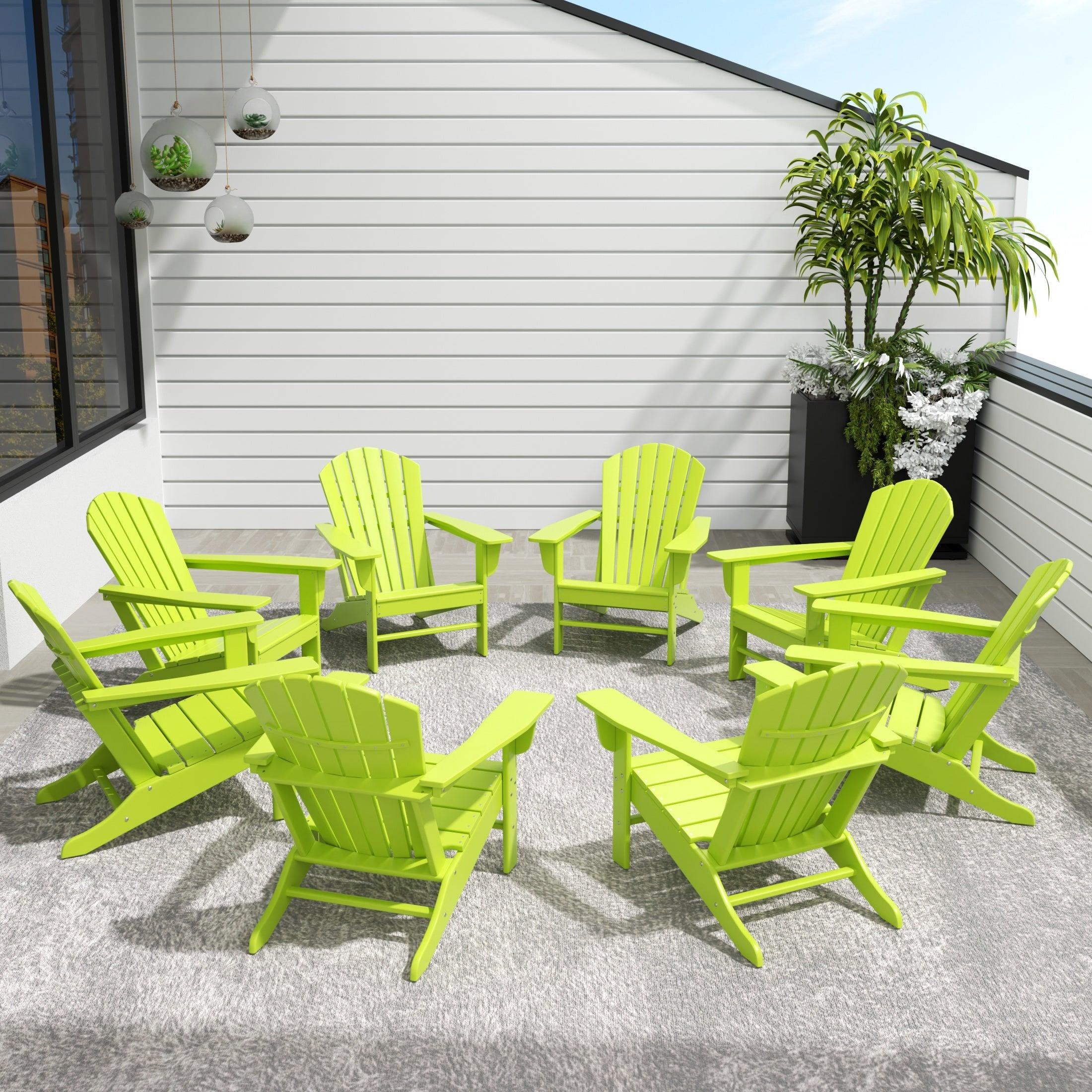 Portside Classic Outdoor Adirondack Chair (Set of 8) - Costaelm