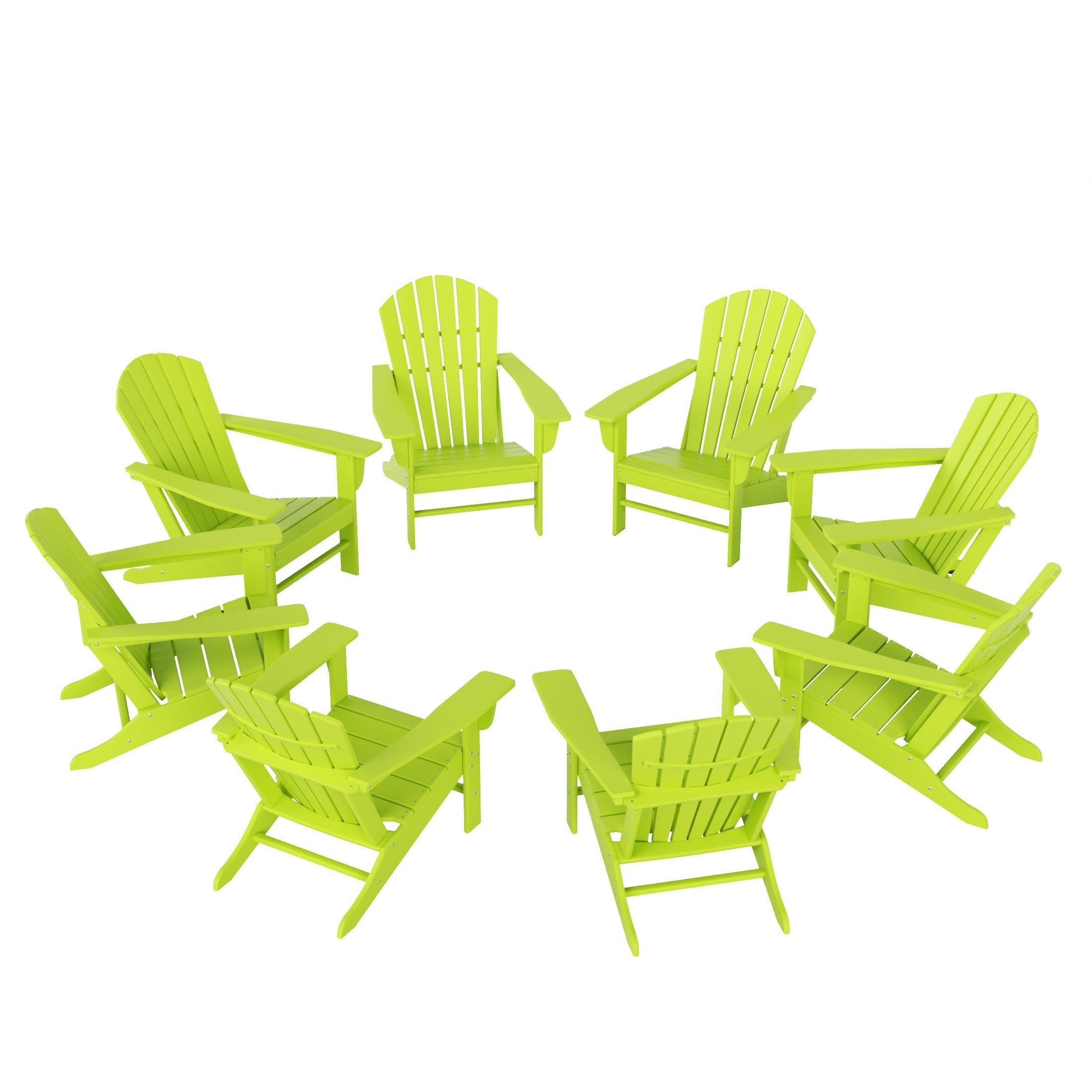 Portside Classic Outdoor Adirondack Chair (Set of 8) - Costaelm