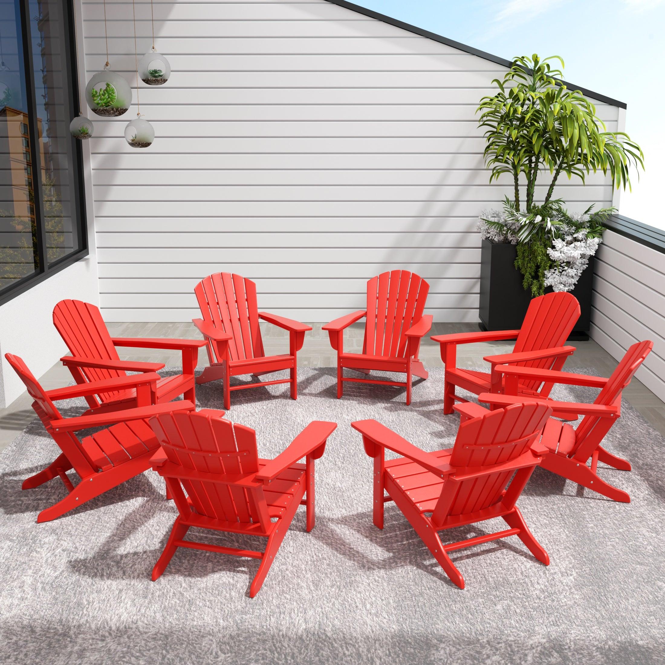 Portside Classic Outdoor Adirondack Chair (Set of 8) - Costaelm