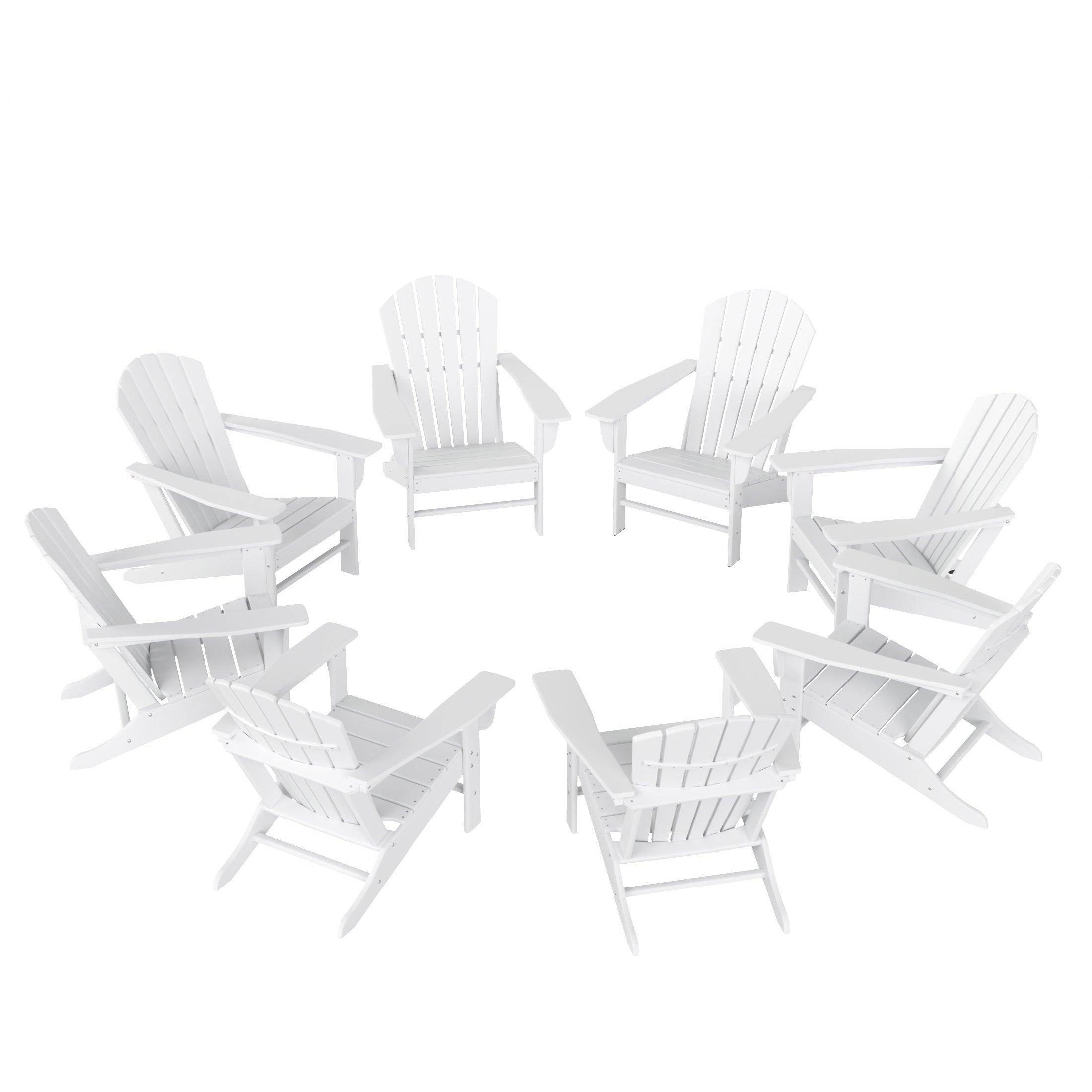 Portside Classic Outdoor Adirondack Chair (Set of 8) - Costaelm