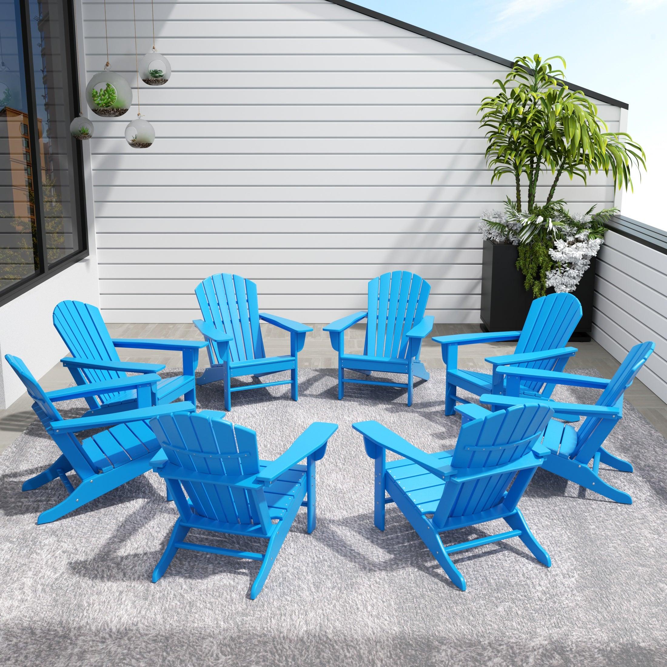 Portside Classic Outdoor Adirondack Chair (Set of 8) - Costaelm