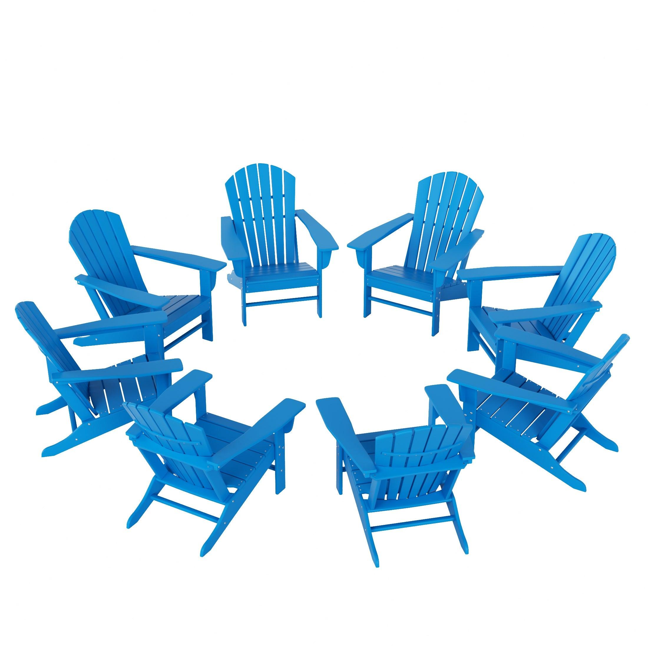 Portside Classic Outdoor Adirondack Chair (Set of 8) - Costaelm