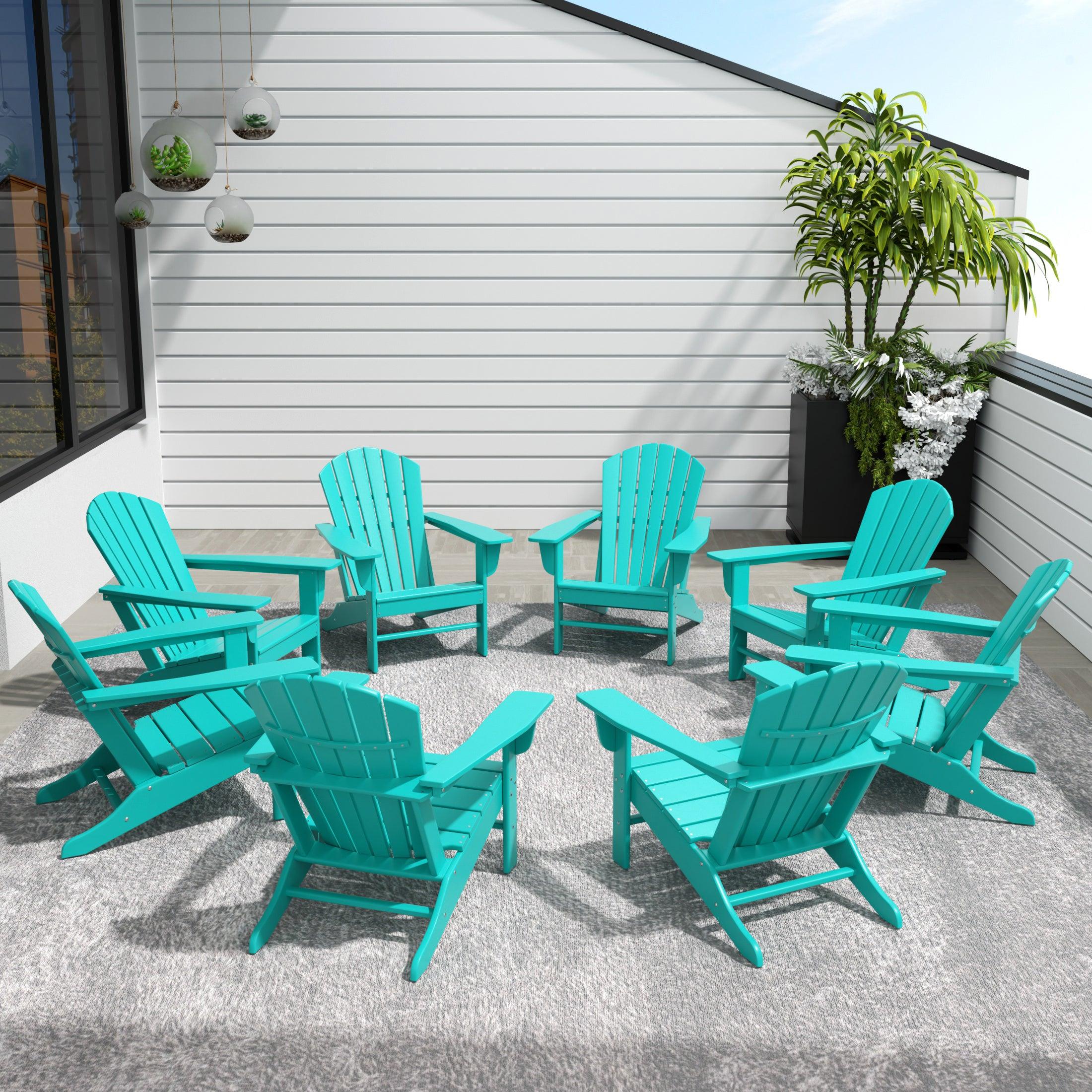 Portside Classic Outdoor Adirondack Chair (Set of 8) - Costaelm