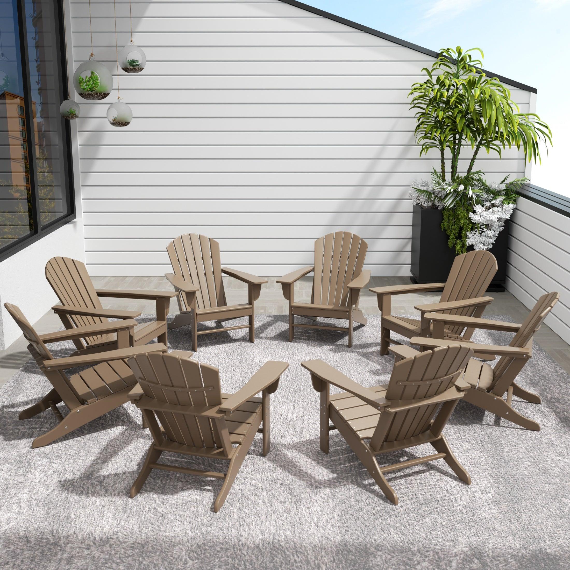 Portside Classic Outdoor Adirondack Chair (Set of 8) - Costaelm