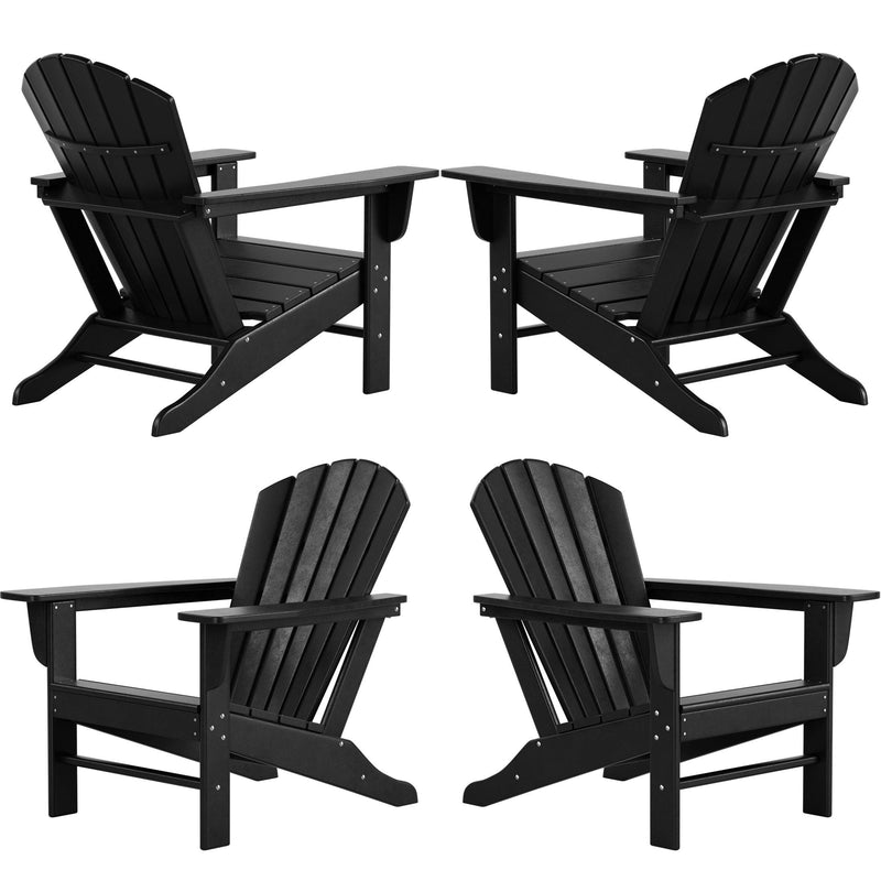 Portside Outdoor Adirondack Chair with Round Fire Pit Table Sets - Costaelm