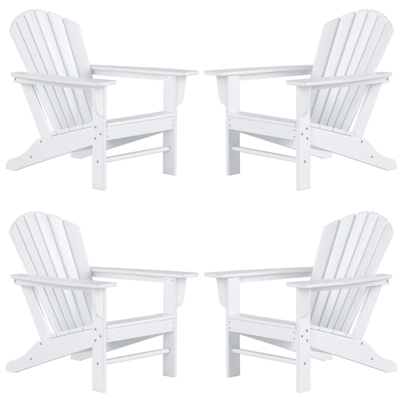 Portside Outdoor Adirondack Chair with Round Fire Pit Table Sets - Costaelm