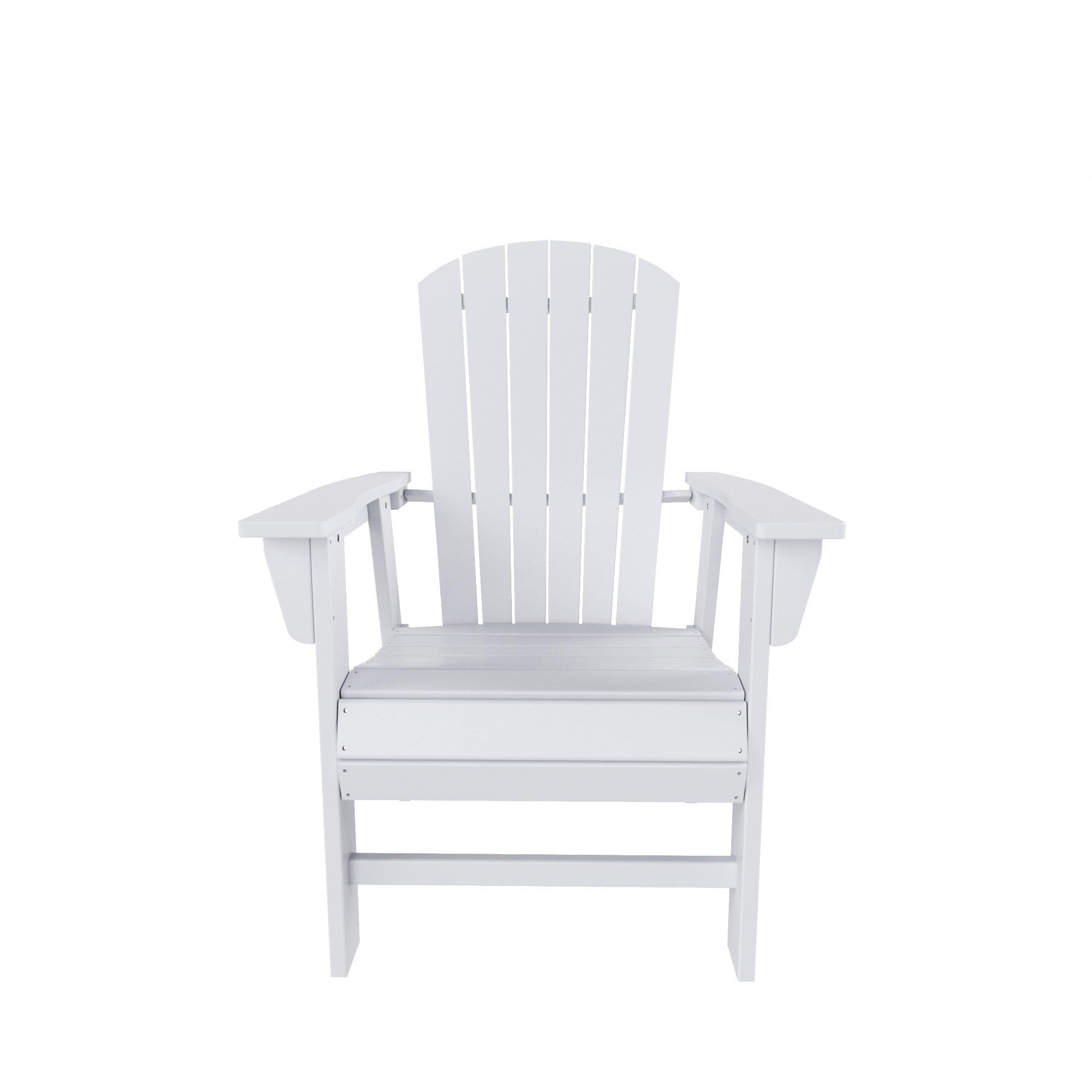 Portside Outdoor Patio Seashell Back Adirondack Dining Chair - Costaelm