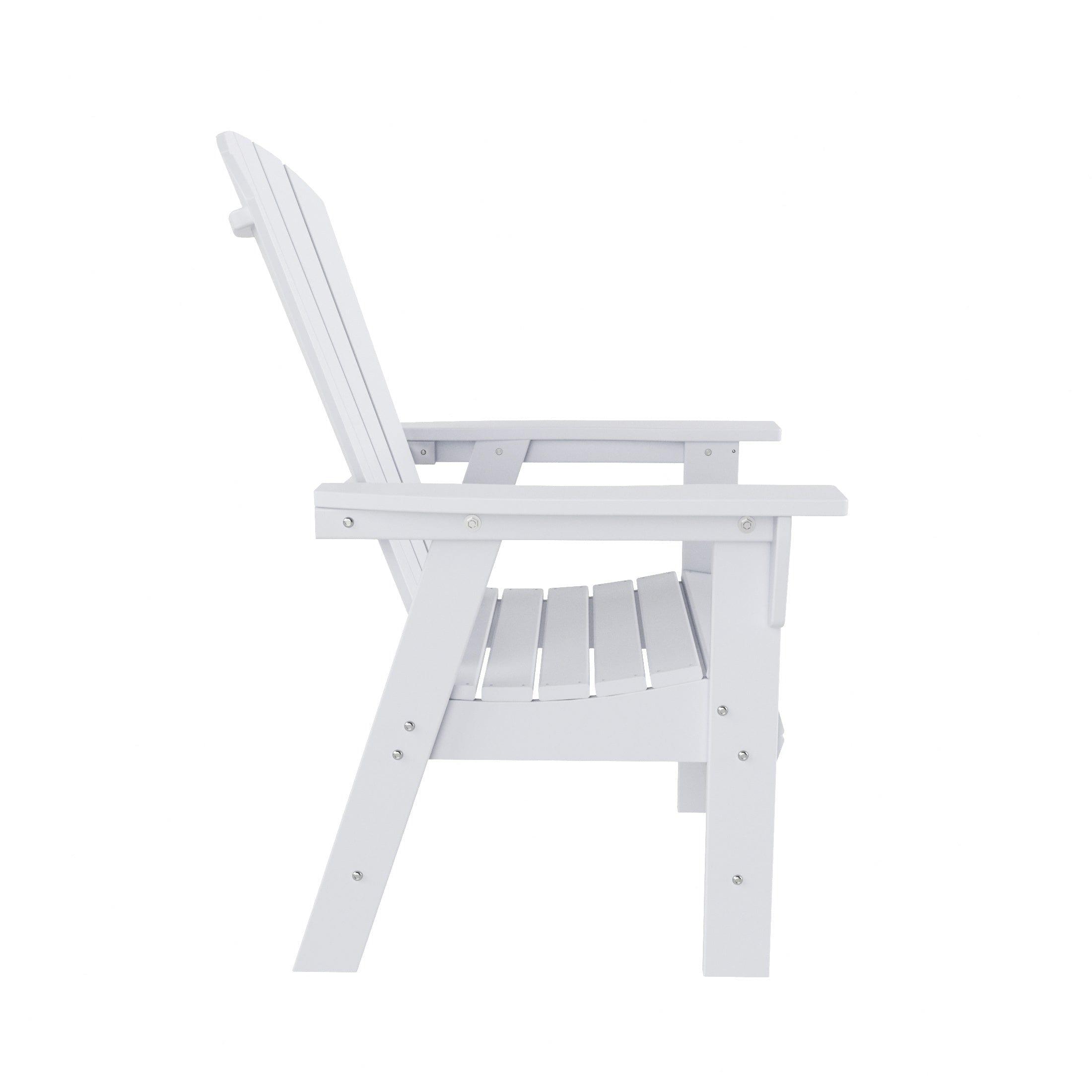 Portside Outdoor Patio Seashell Back Adirondack Dining Chair - Costaelm