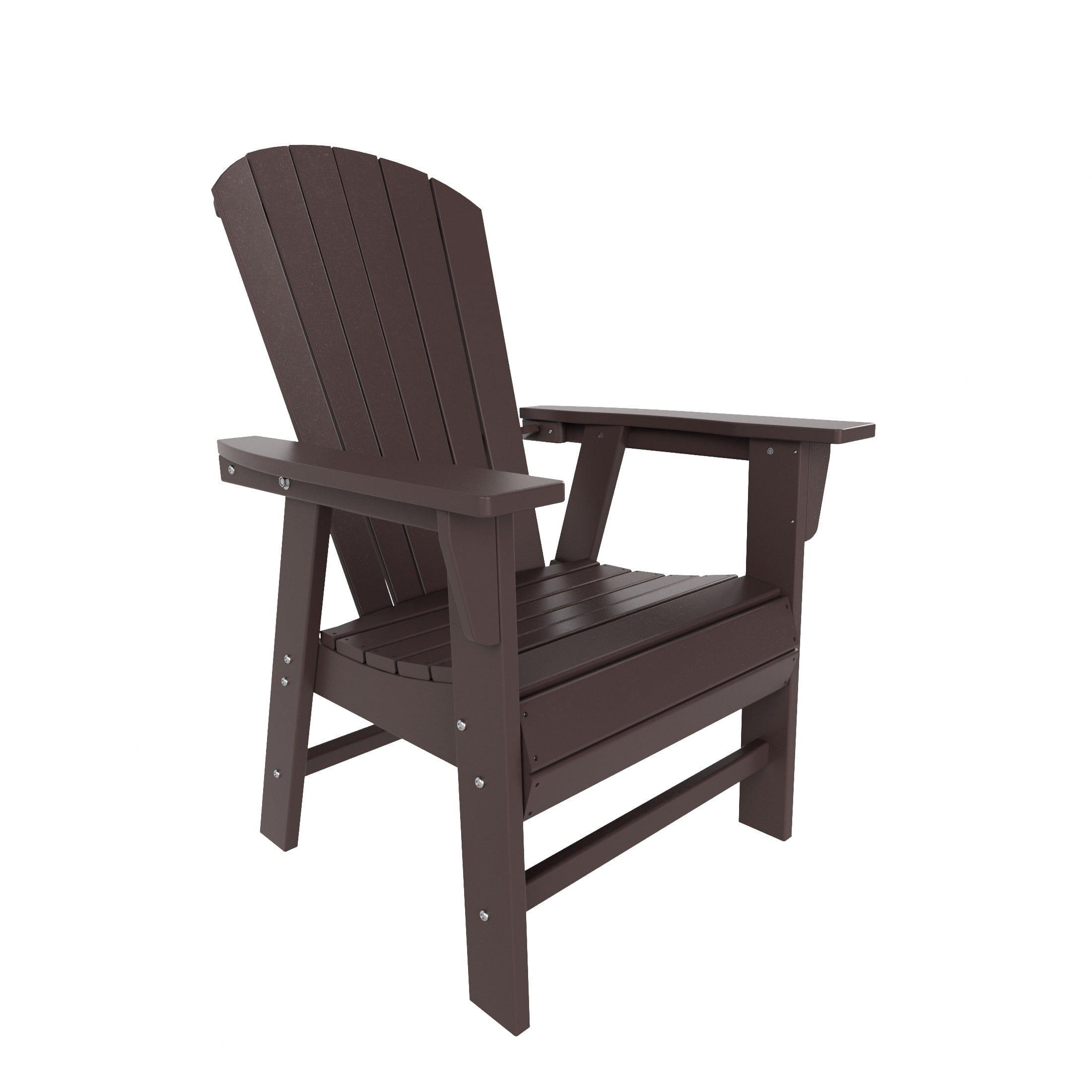 Portside Outdoor Patio Seashell Back Adirondack Dining Chair - Costaelm