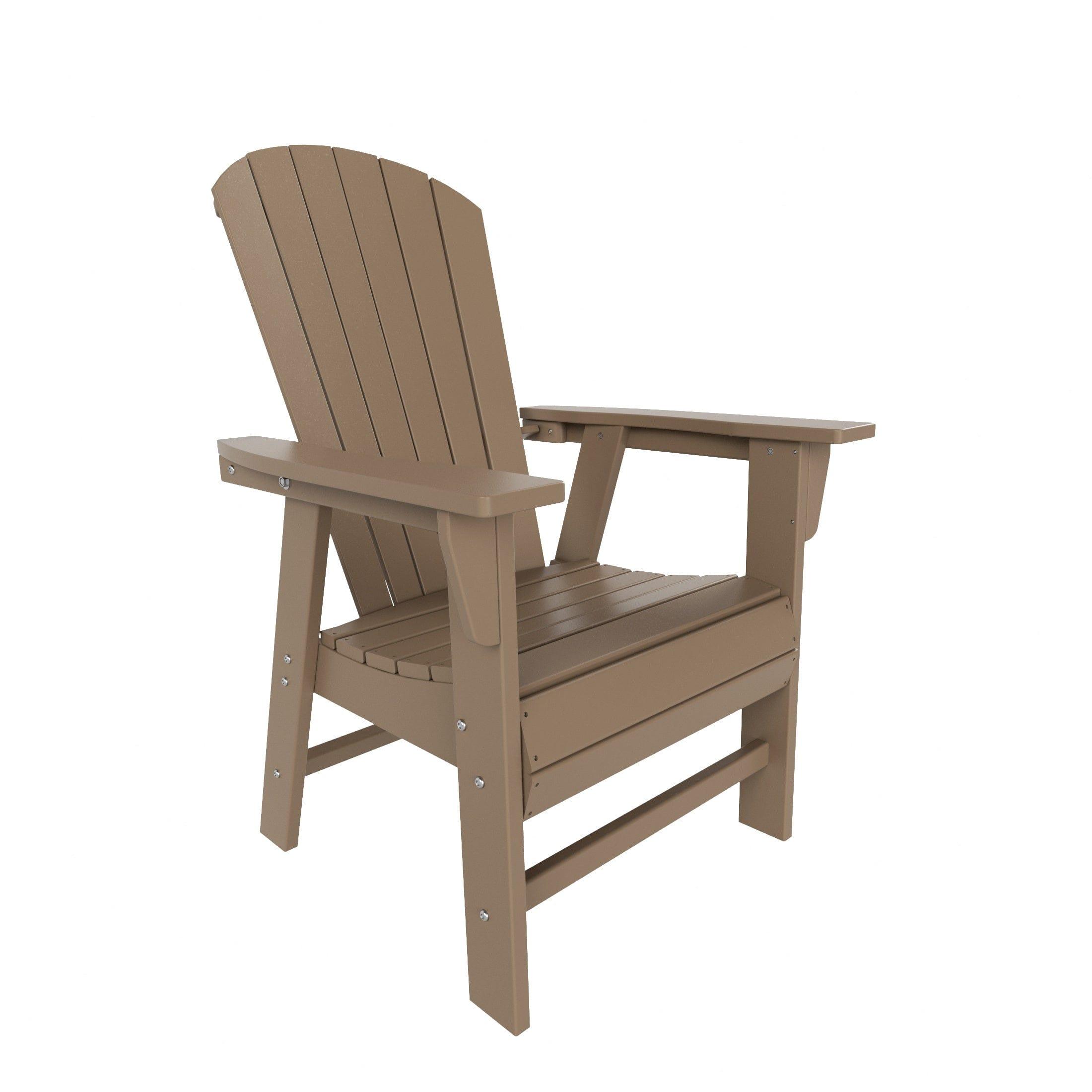 Portside Outdoor Patio Seashell Back Adirondack Dining Chair - Costaelm