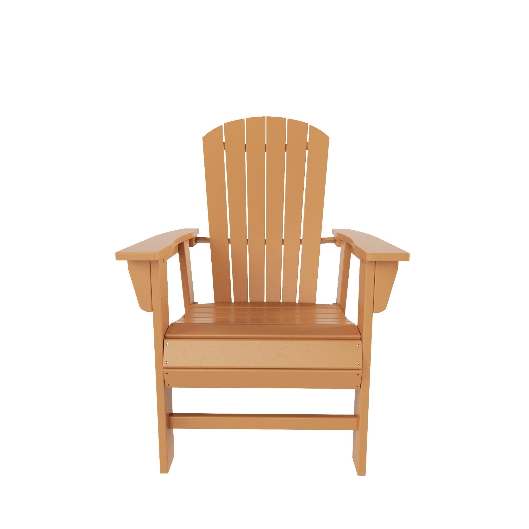 Portside Outdoor Patio Seashell Back Adirondack Dining Chair - Costaelm