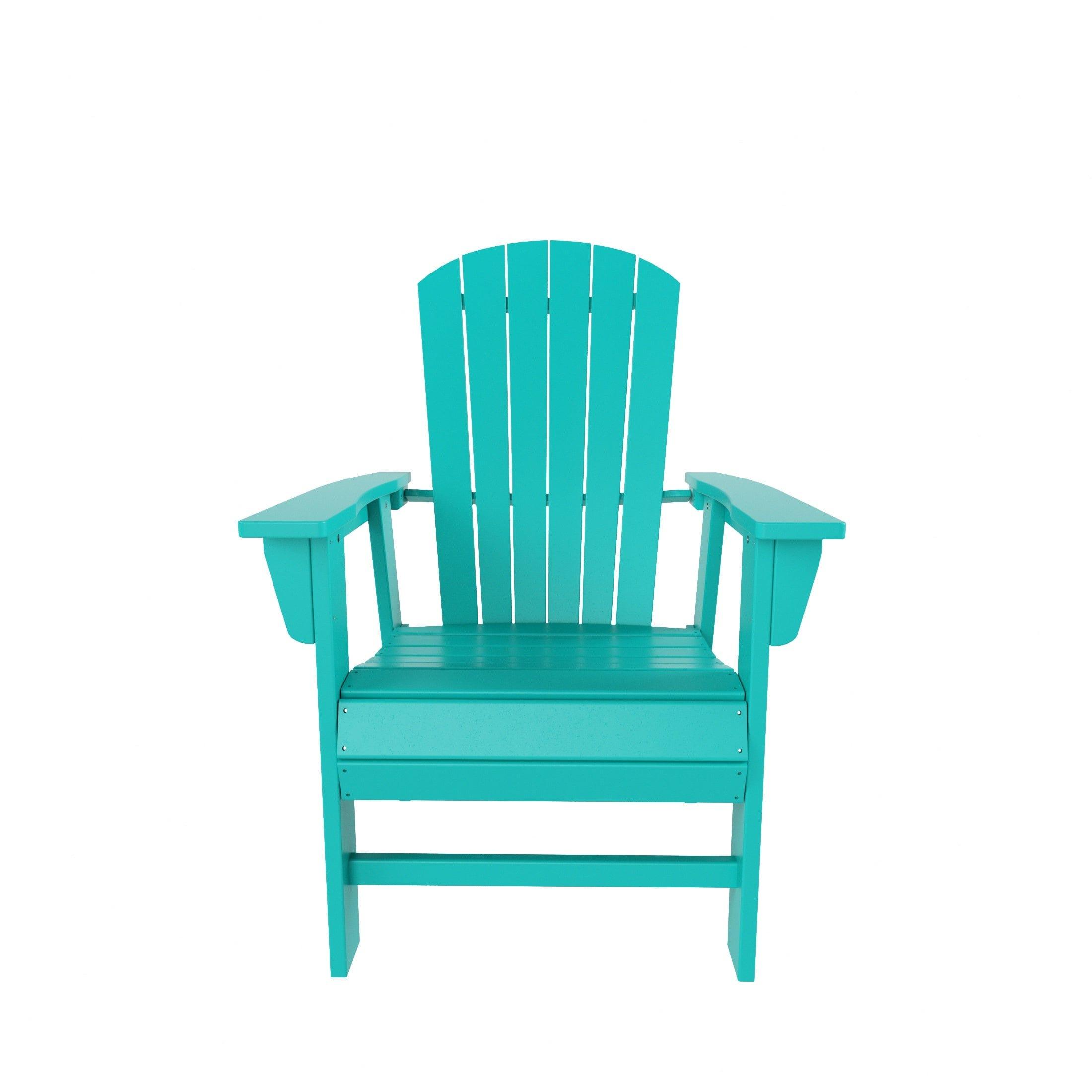 Portside Outdoor Patio Seashell Back Adirondack Dining Chair - Costaelm