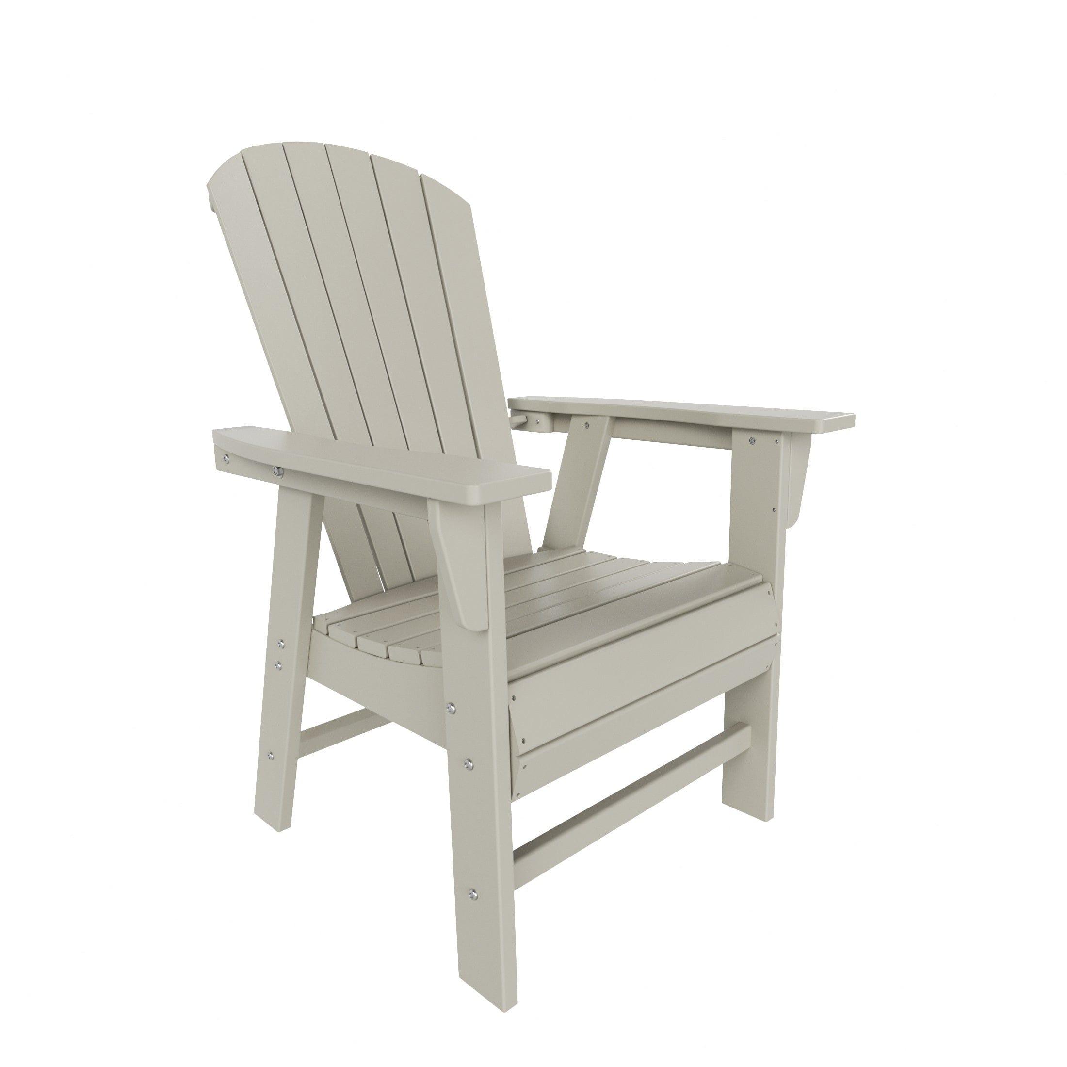 Portside Outdoor Patio Seashell Back Adirondack Dining Chair - Costaelm