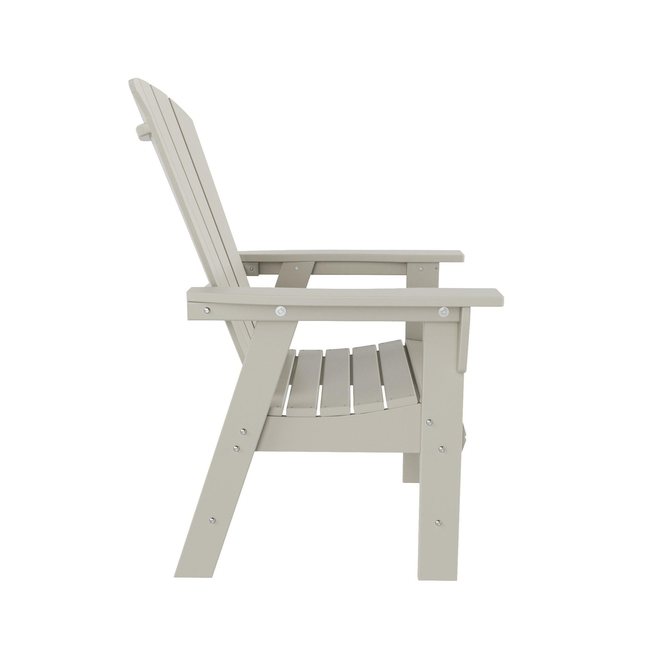 Portside Outdoor Patio Seashell Back Adirondack Dining Chair - Costaelm