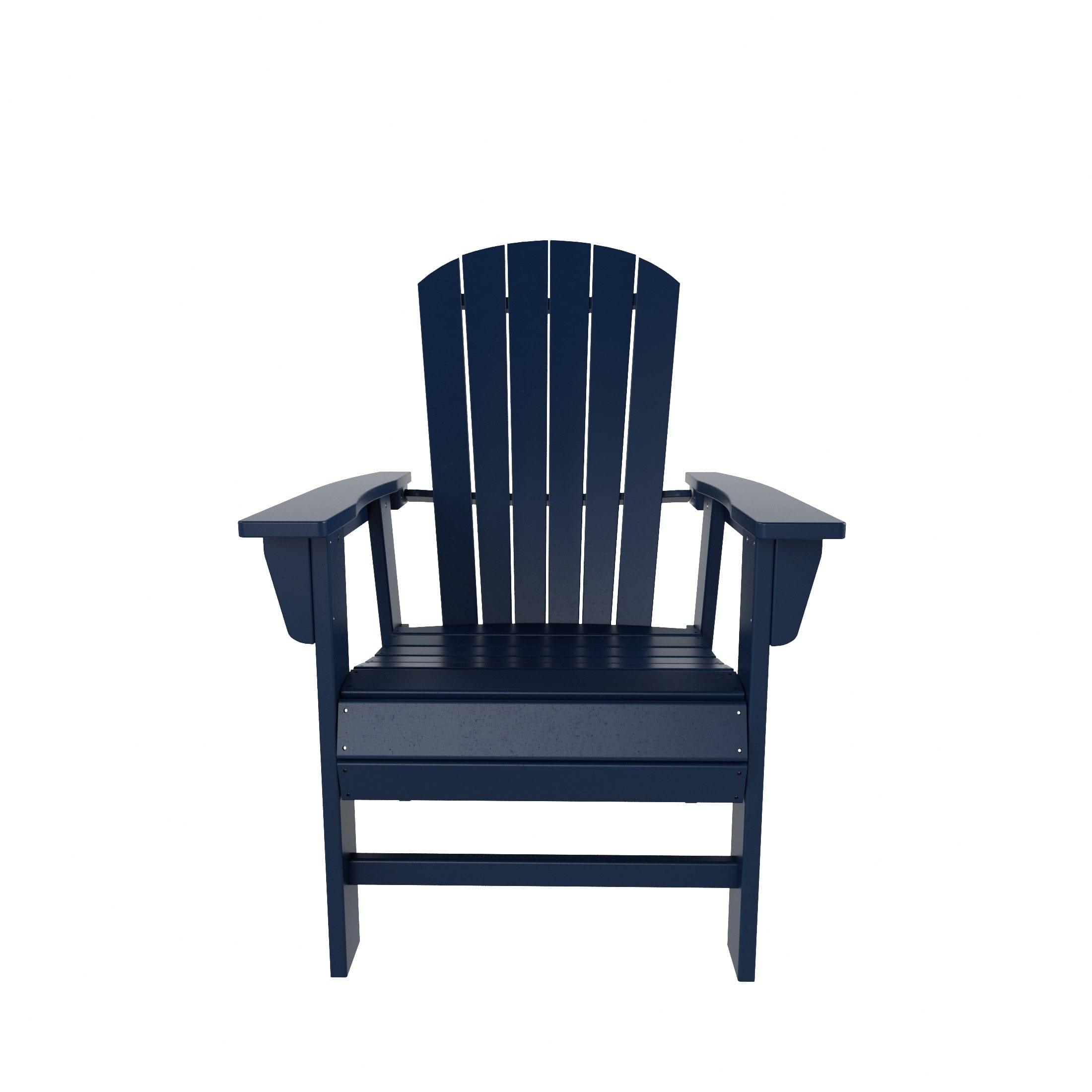 Portside Outdoor Patio Seashell Back Adirondack Dining Chair - Costaelm