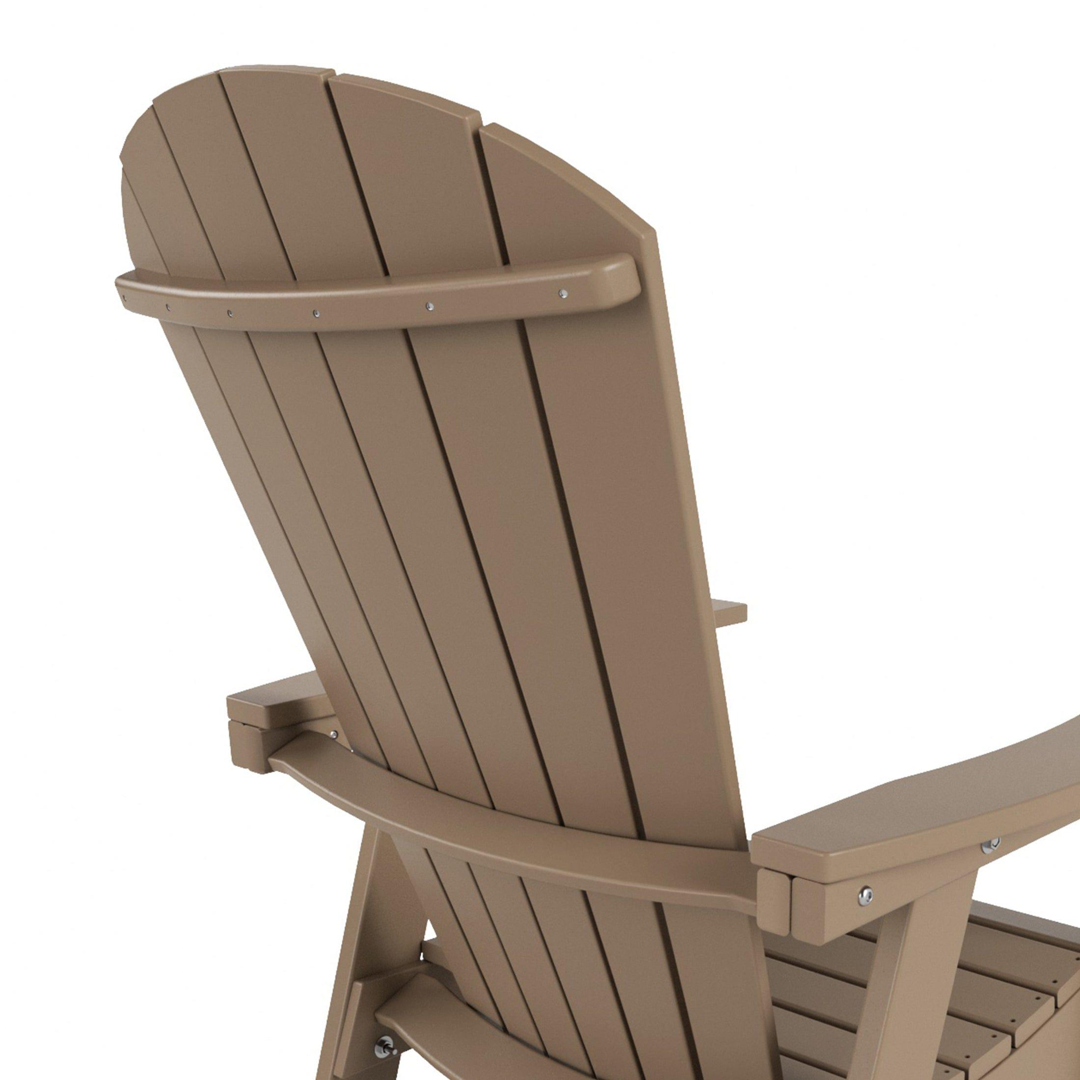 Portside Outdoor Patio Seashell Back Adirondack Dining Chair - Costaelm