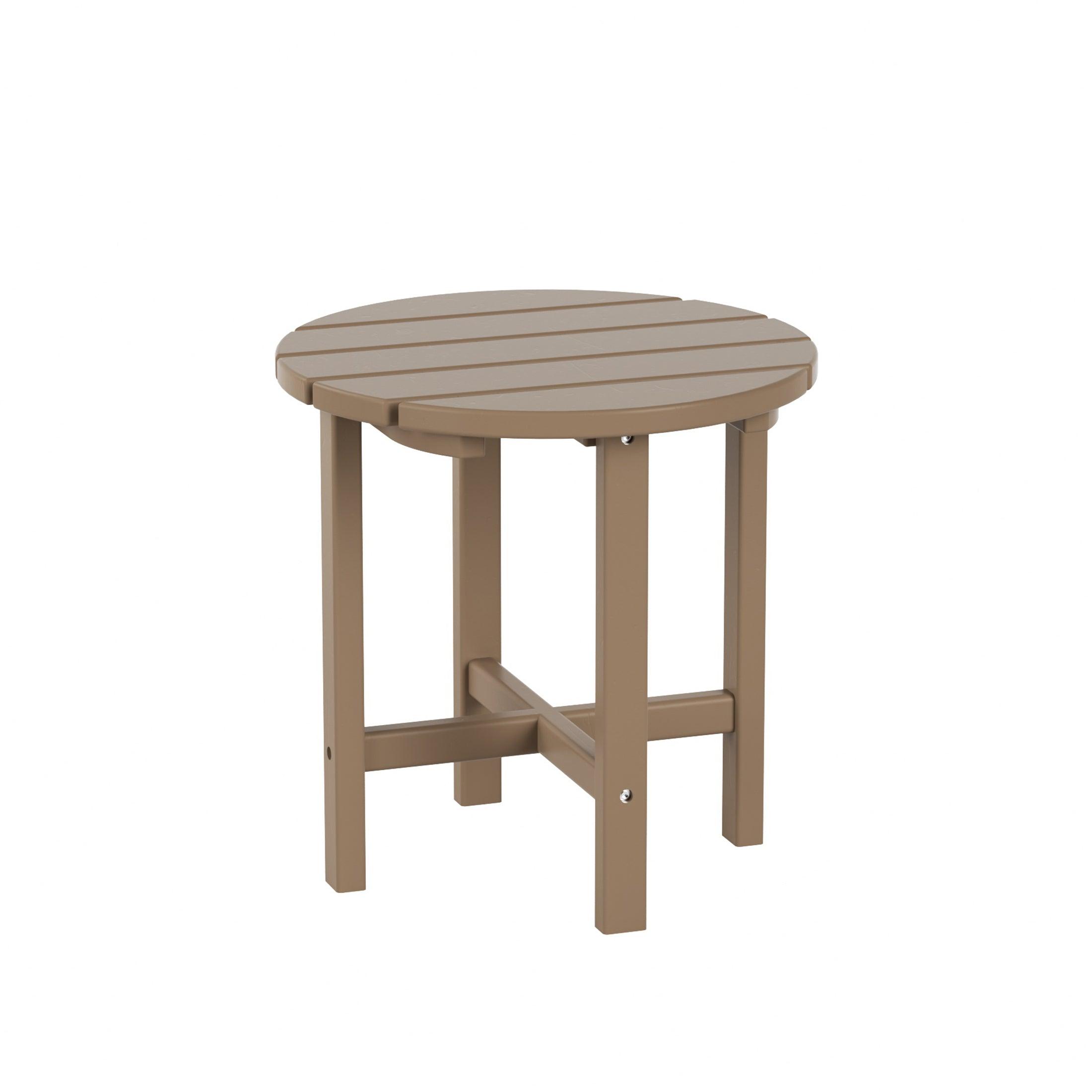 Portside Patio Adirondack Round Outdoor Side Table - Costaelm