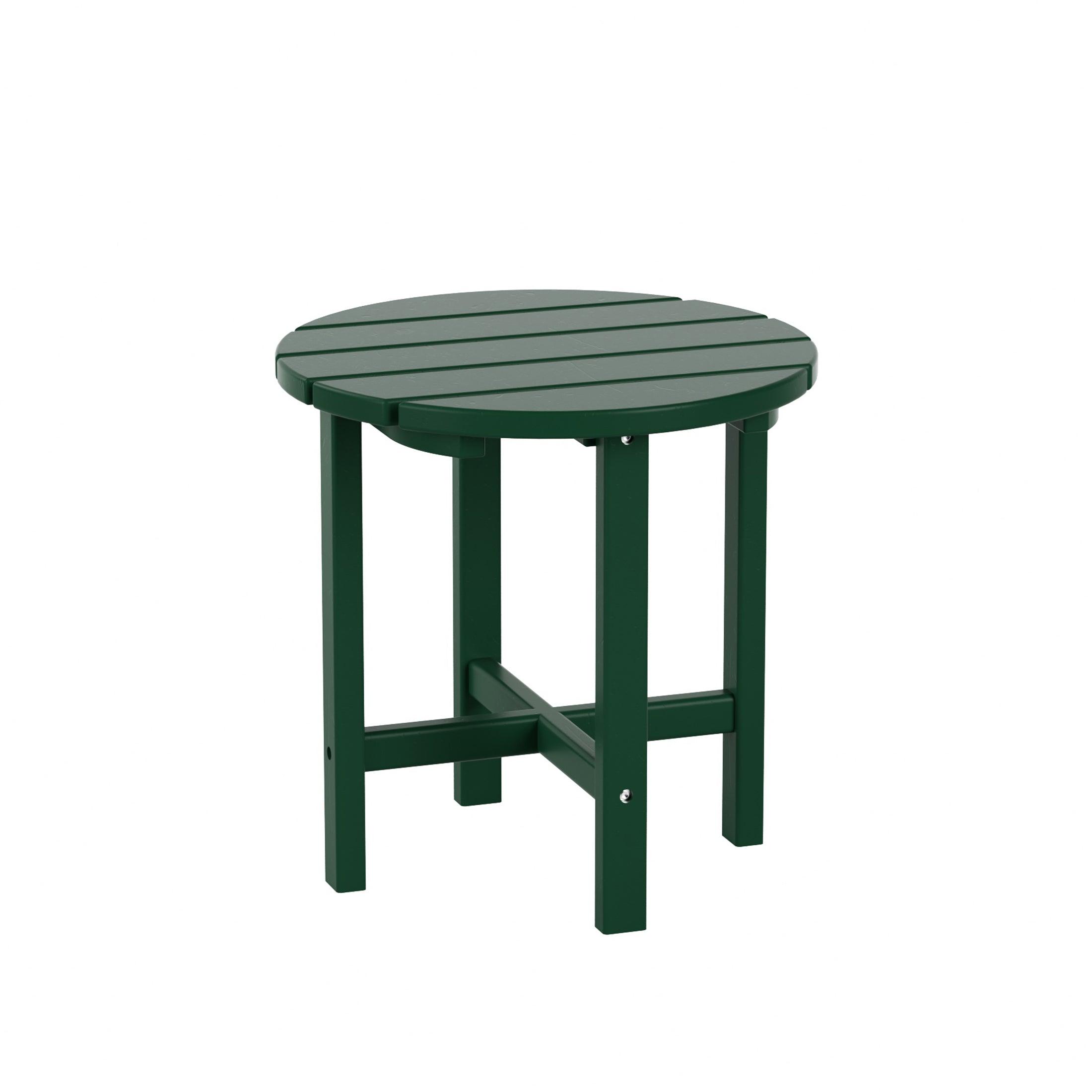 Portside Patio Adirondack Round Outdoor Side Table - Costaelm