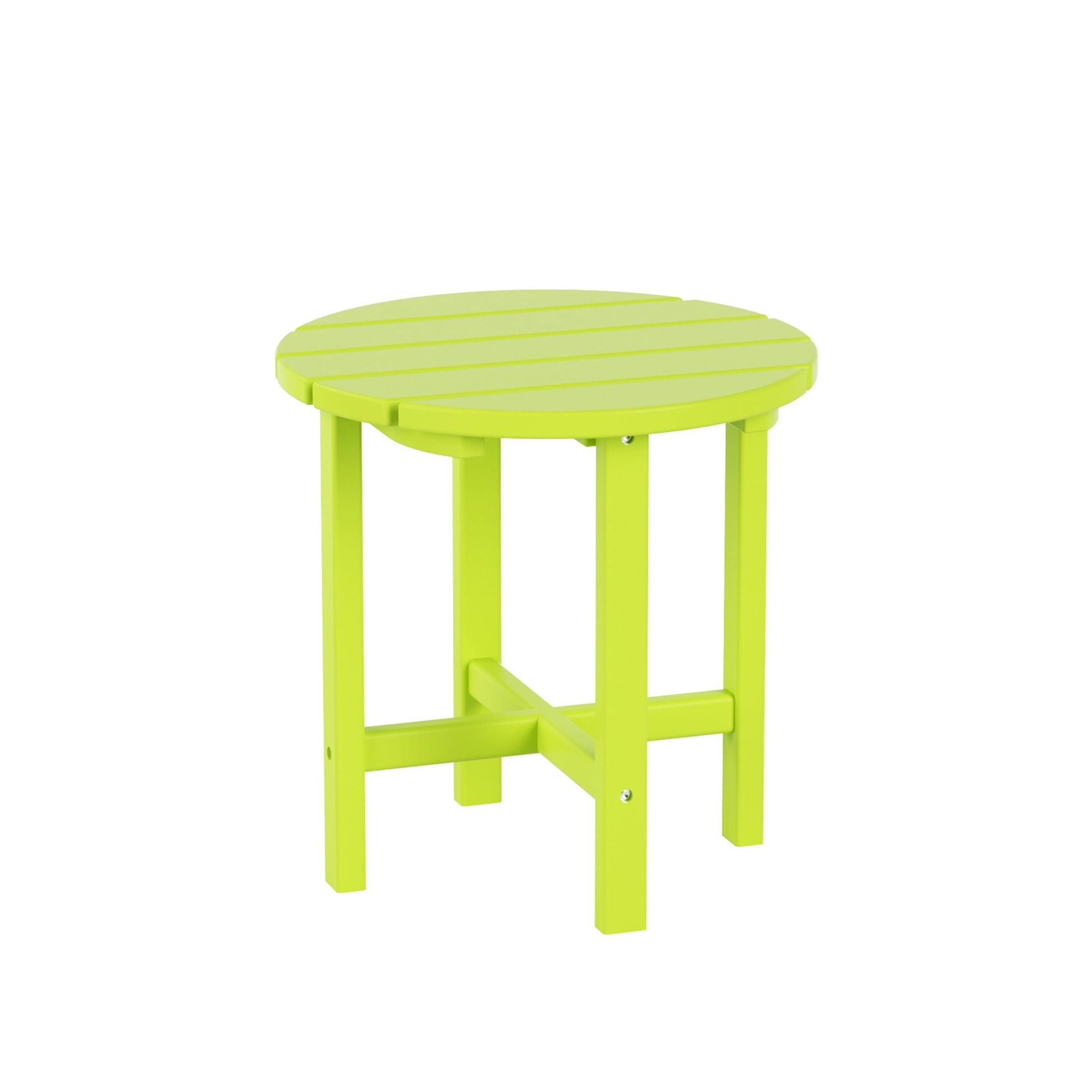 Portside Patio Adirondack Round Outdoor Side Table - Costaelm