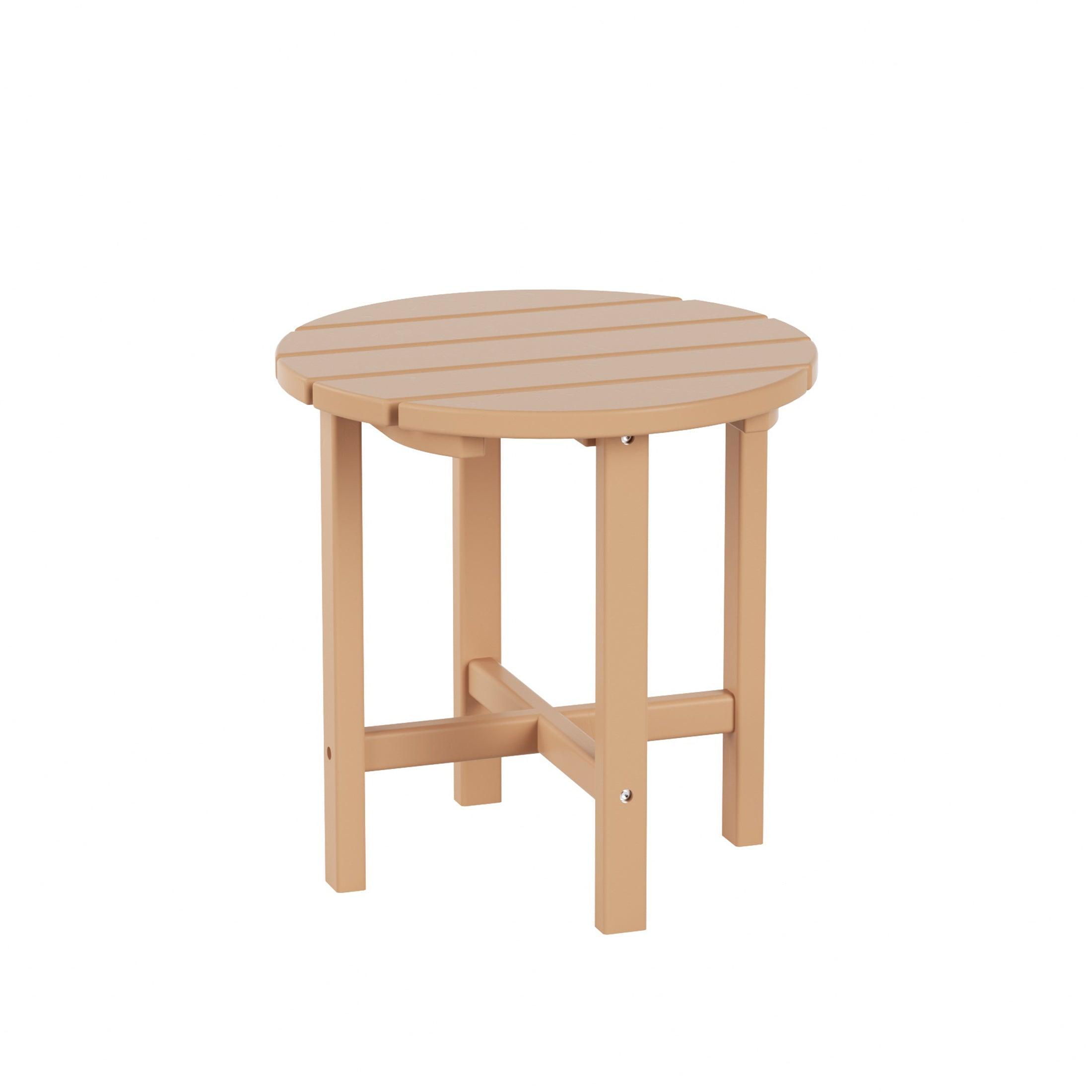 Portside Patio Adirondack Round Outdoor Side Table - Costaelm