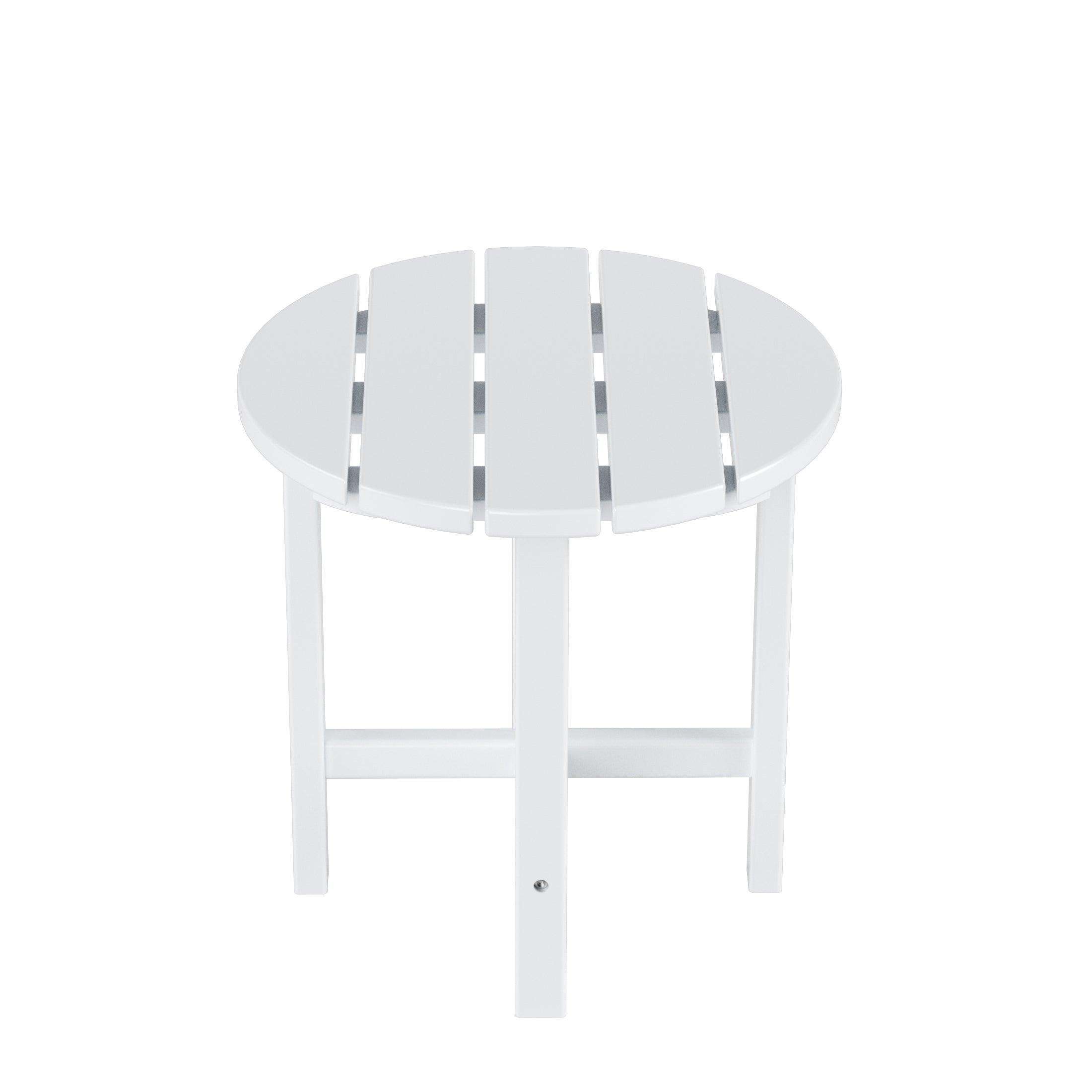 Portside Patio Adirondack Round Outdoor Side Table - Costaelm