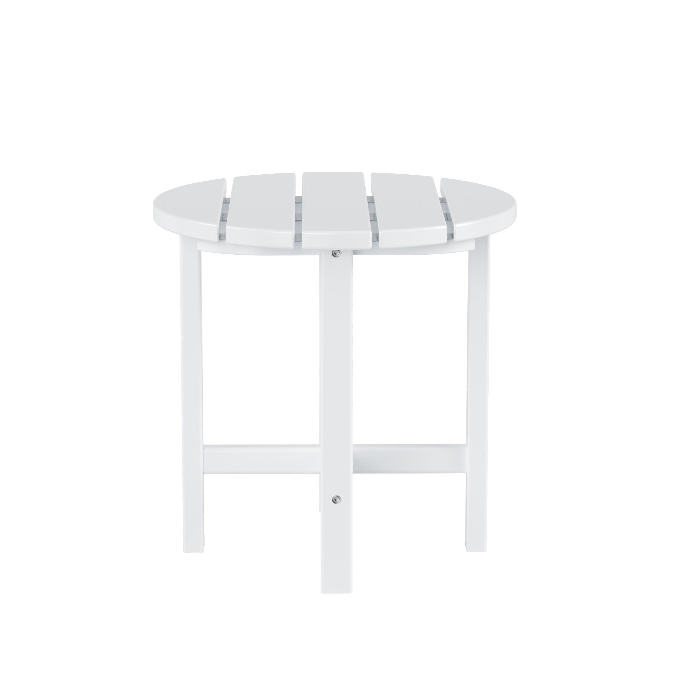 Portside Patio Adirondack Round Outdoor Side Table - Costaelm