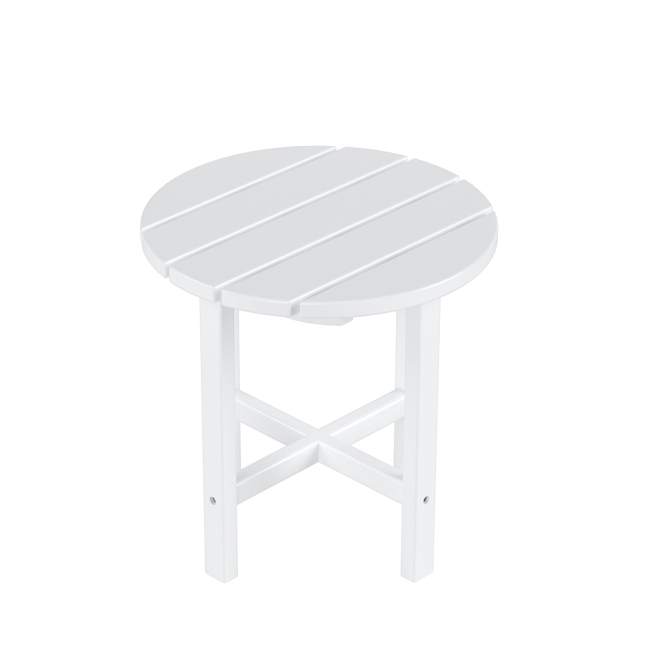 Portside Patio Adirondack Round Outdoor Side Table - Costaelm