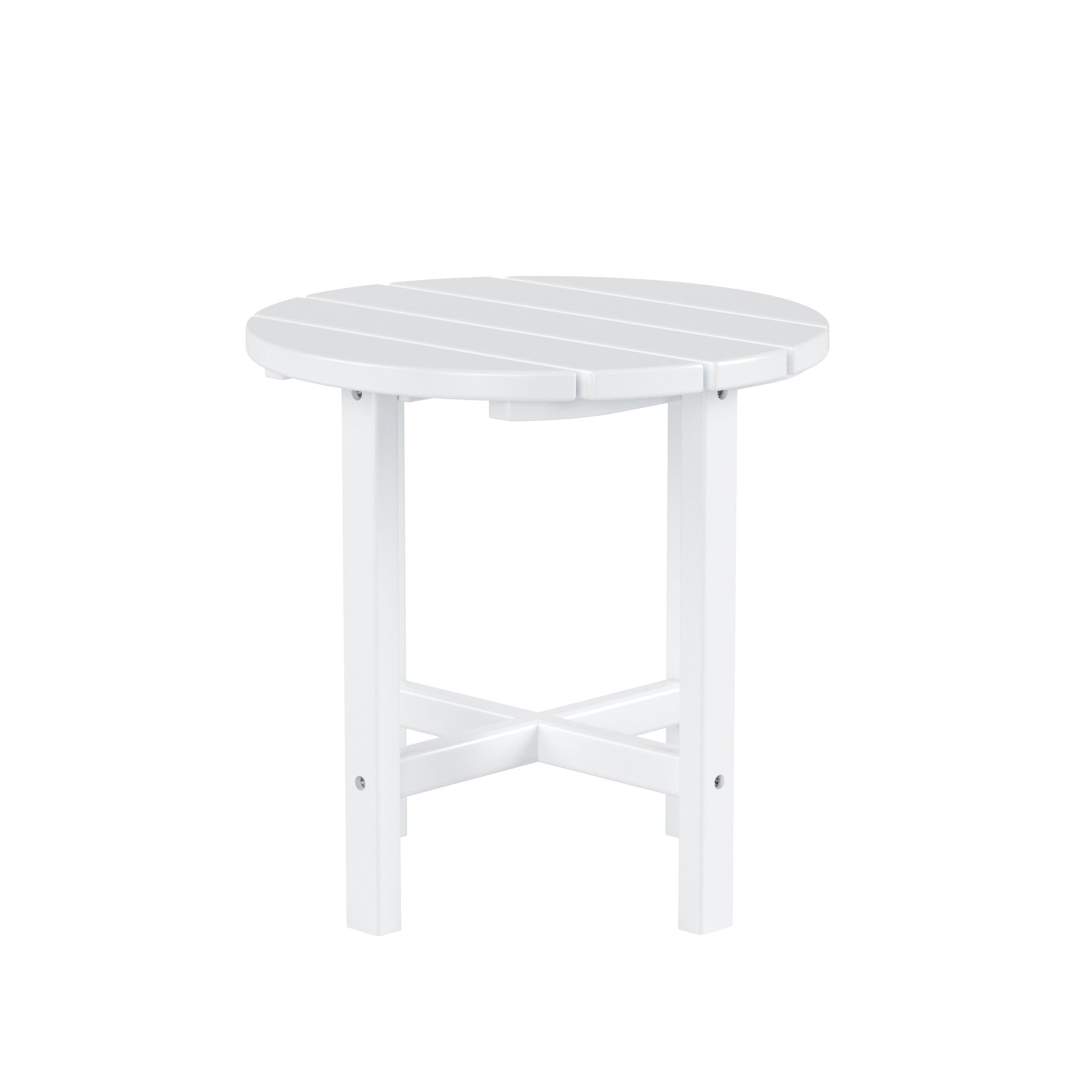 Portside Patio Adirondack Round Outdoor Side Table - Costaelm