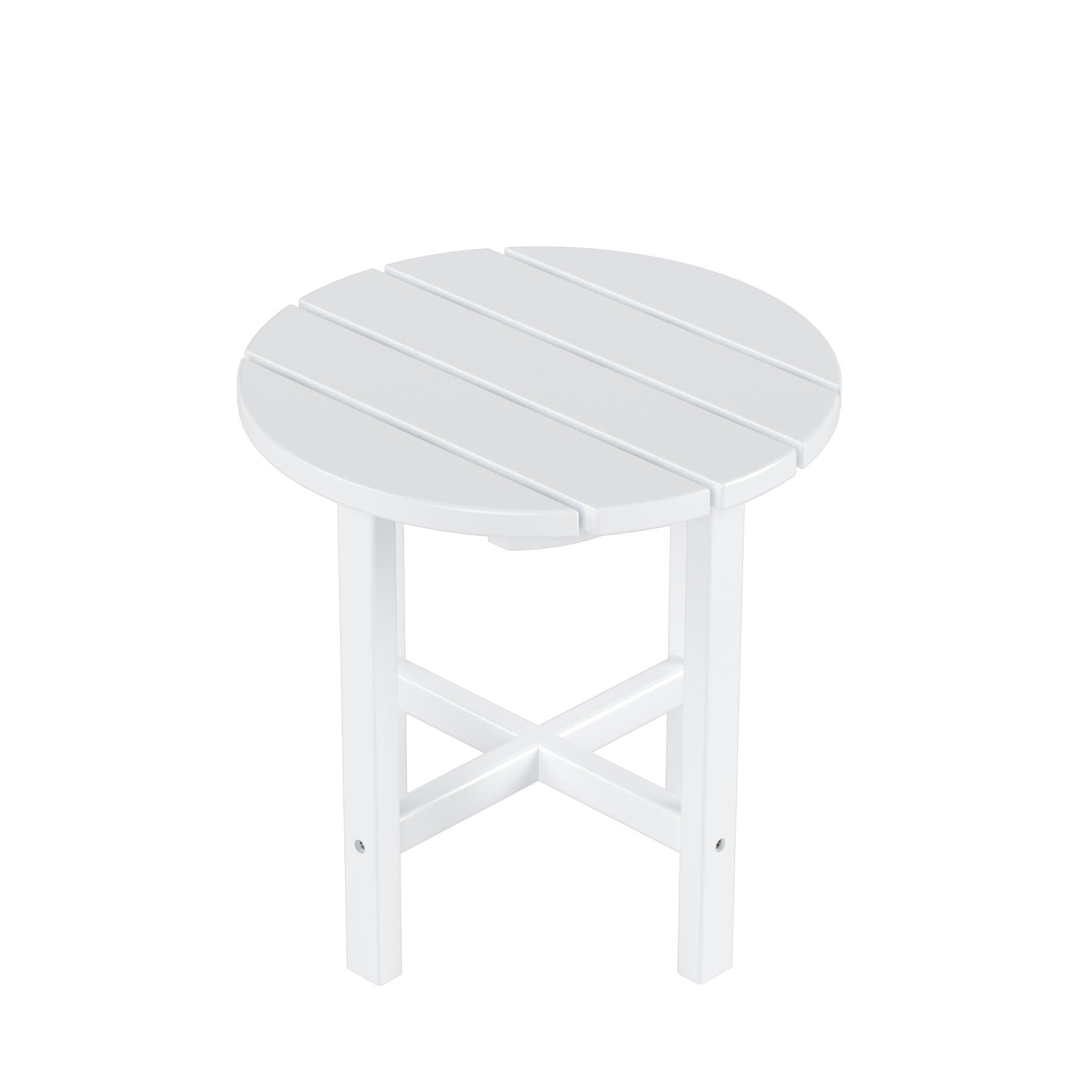 Portside Patio Adirondack Round Outdoor Side Table - Costaelm