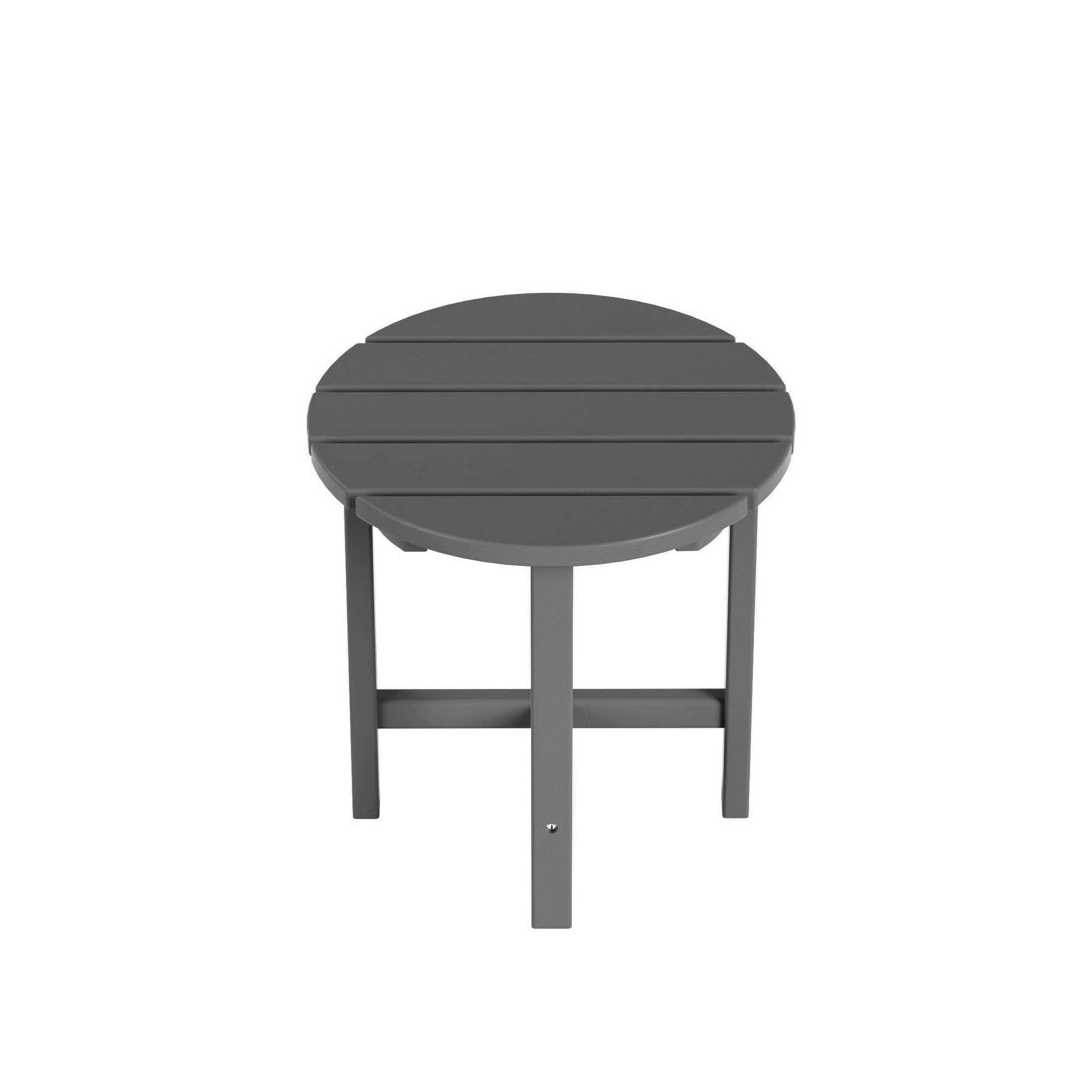 Portside Patio Adirondack Round Outdoor Side Table - Costaelm