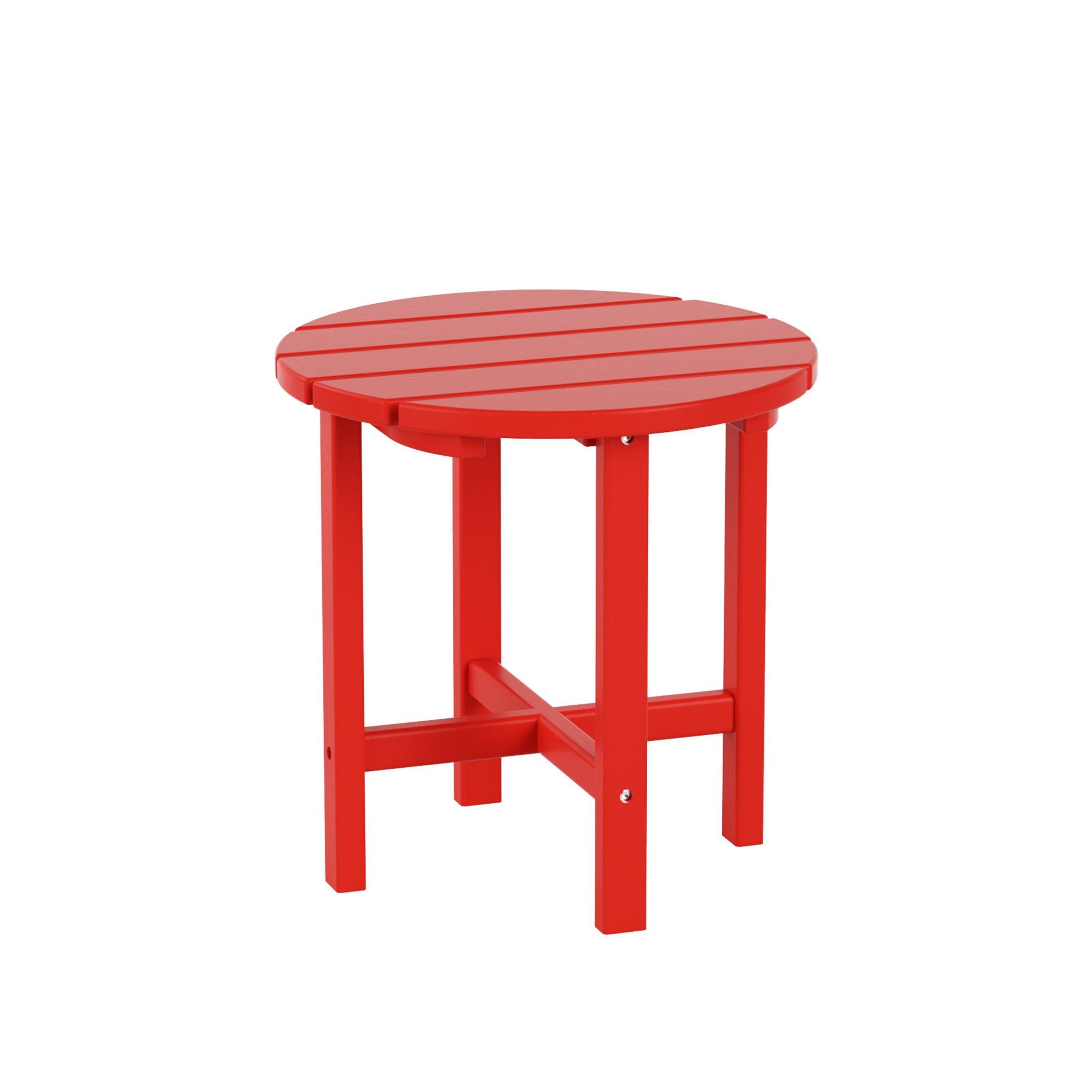 Portside Patio Adirondack Round Outdoor Side Table - Costaelm