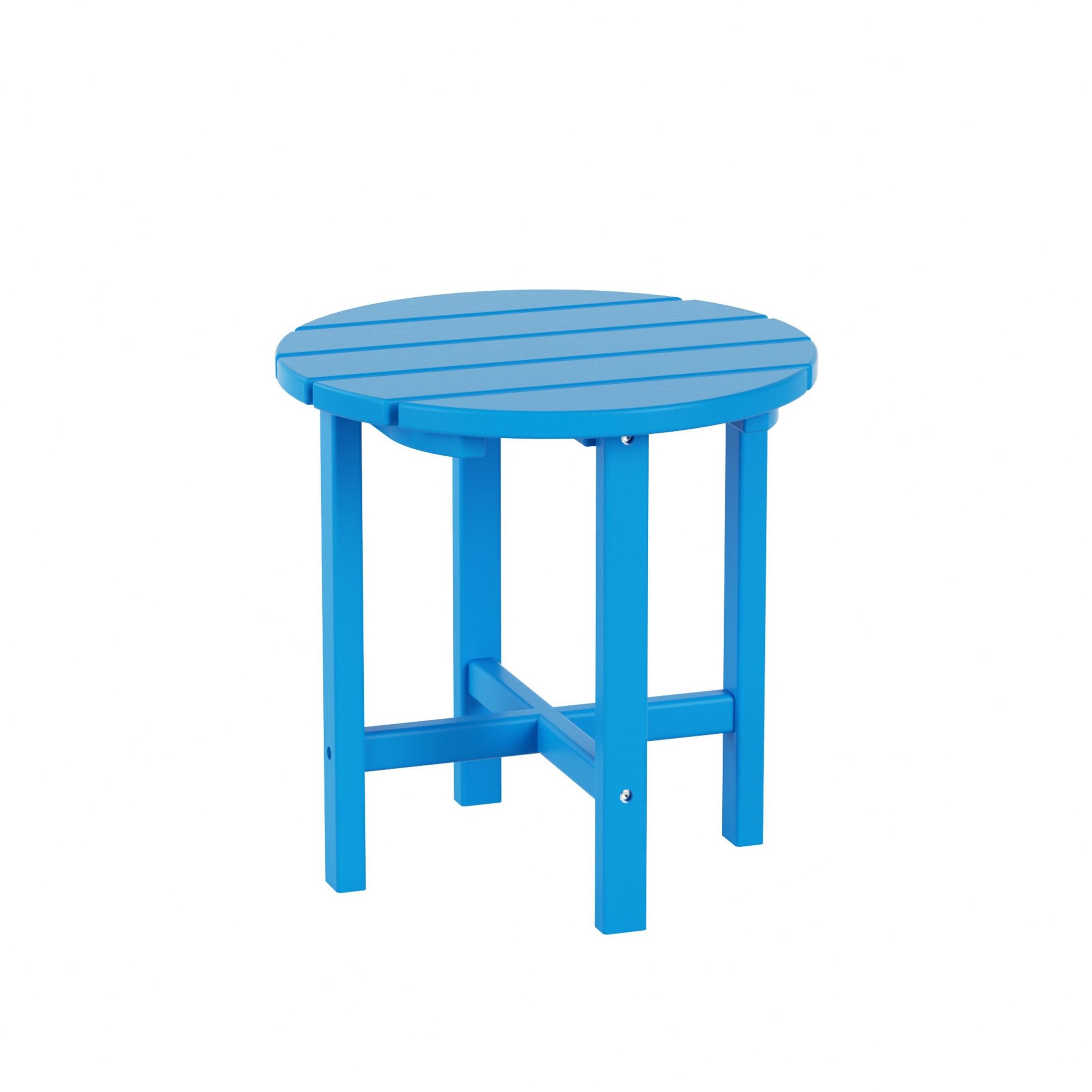 Portside Patio Adirondack Round Outdoor Side Table - Costaelm